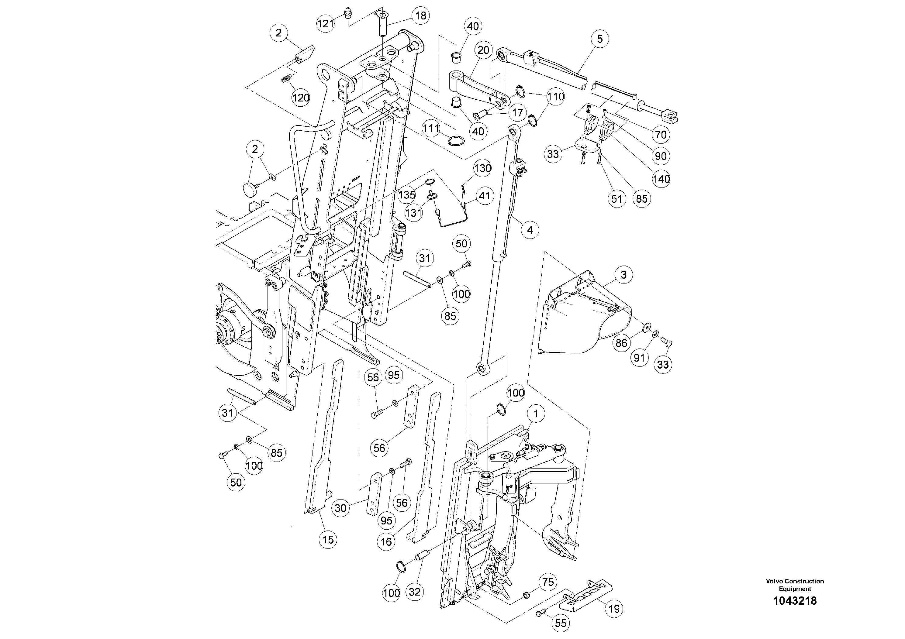 Схема запчастей Volvo MW500 S/N 20591 - - 94555 Push Plate kit 