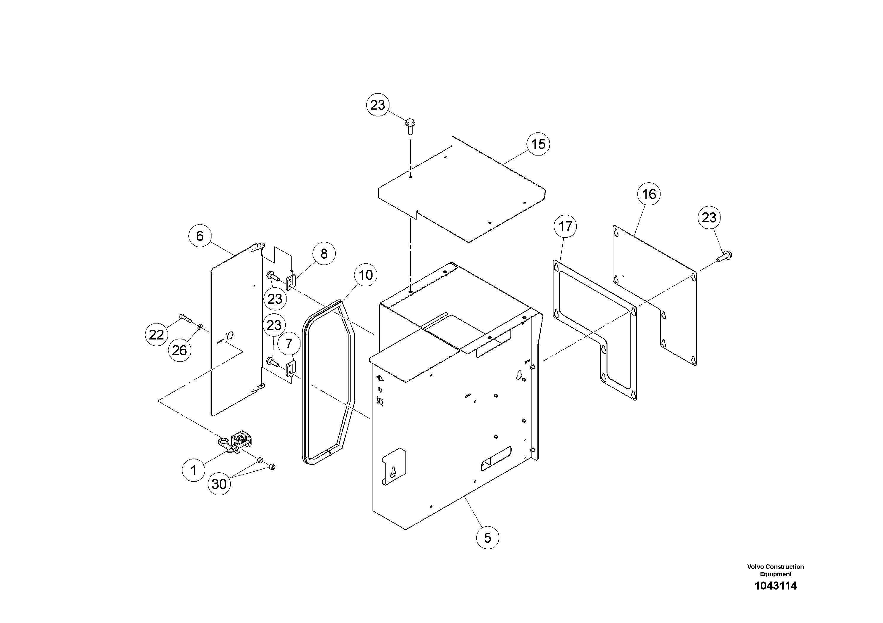 Схема запчастей Volvo MW500 S/N 20591 - - 94989 Switch cabinet 