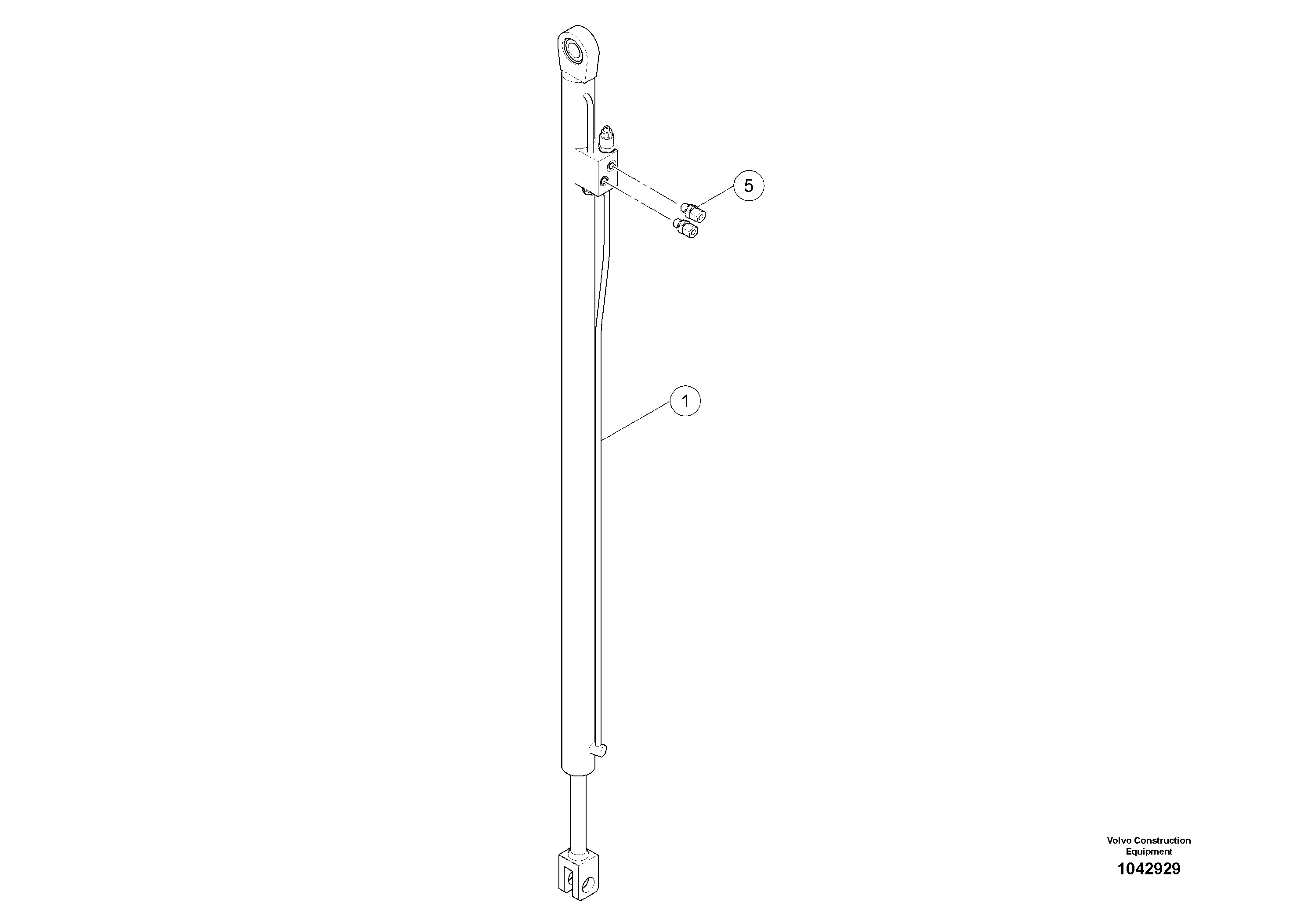 Схема запчастей Volvo MW500 S/N 20591 - - 94803 Lift Cylinder For Conveyor 