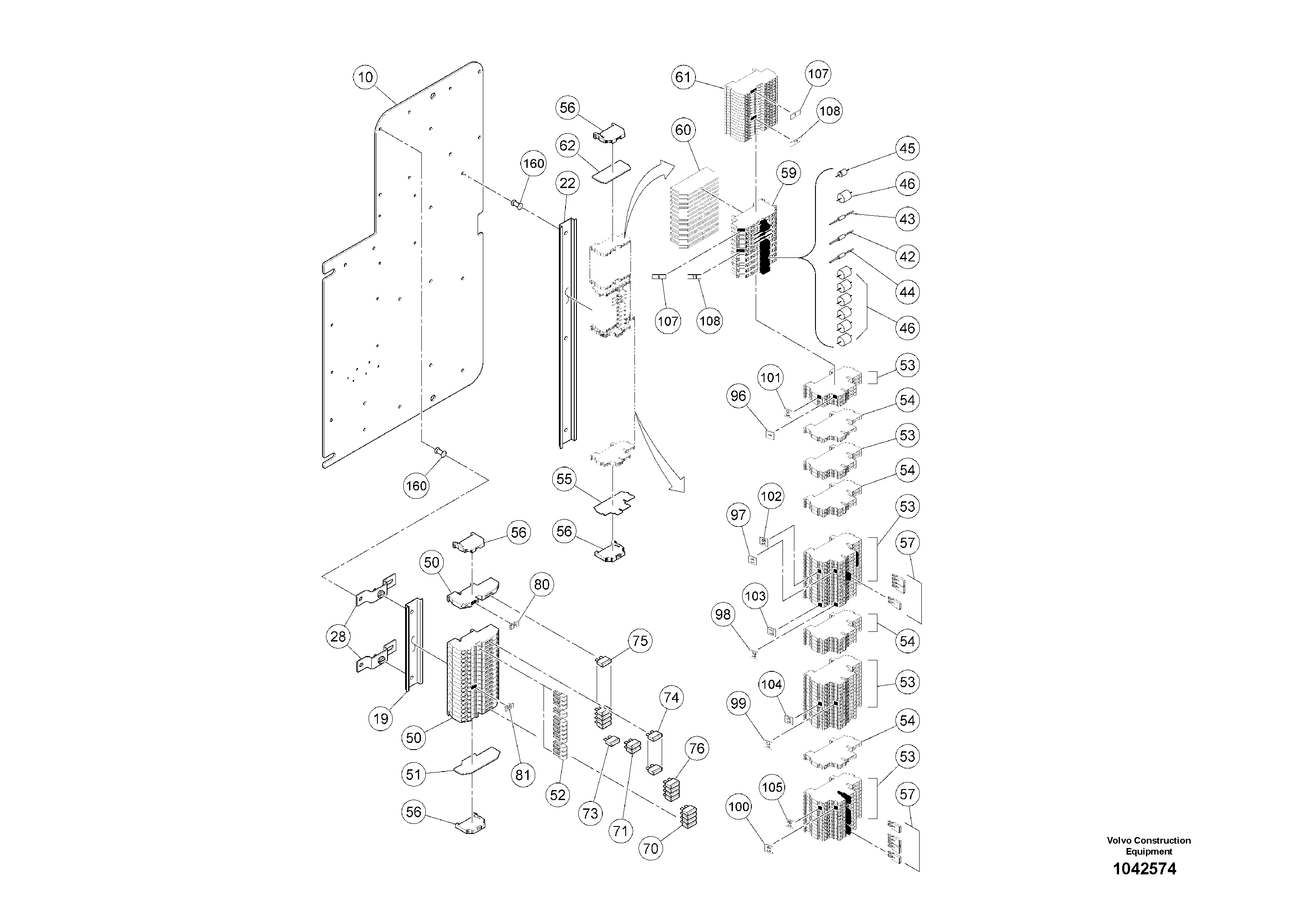 Схема запчастей Volvo MW500 S/N 20591 - - 100890 main distributor 