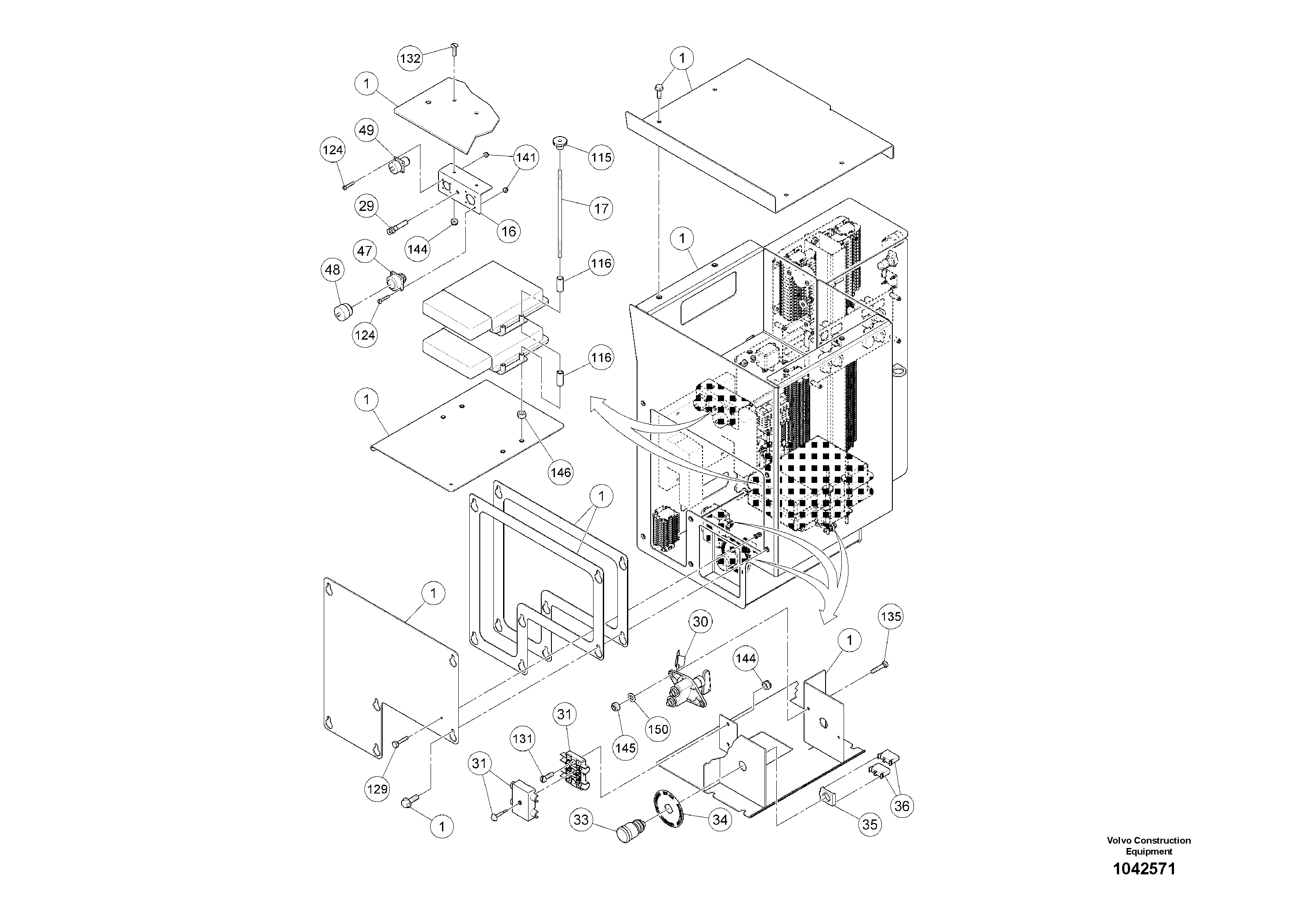 Схема запчастей Volvo MW500 S/N 20591 - - 91840 main distributor 
