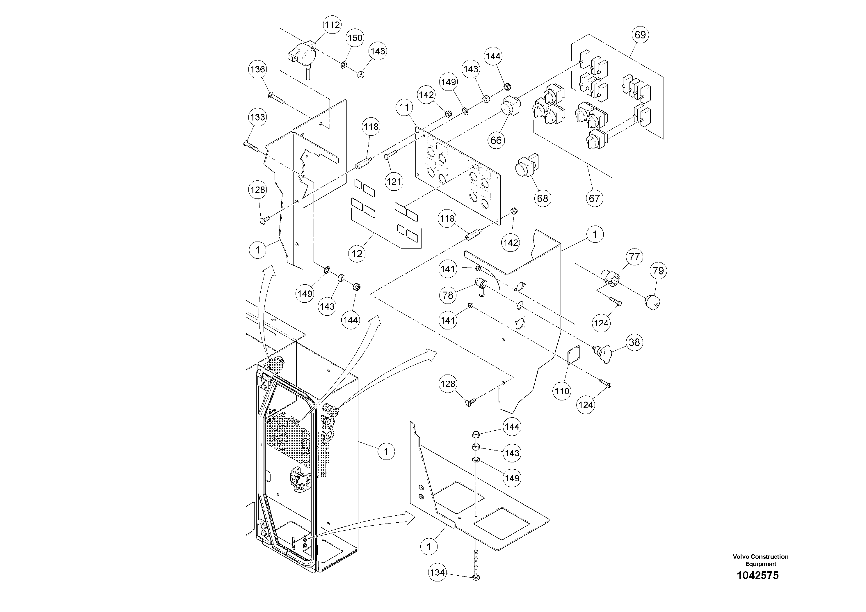 Схема запчастей Volvo MW500 S/N 20591 - - 98190 main distributor 