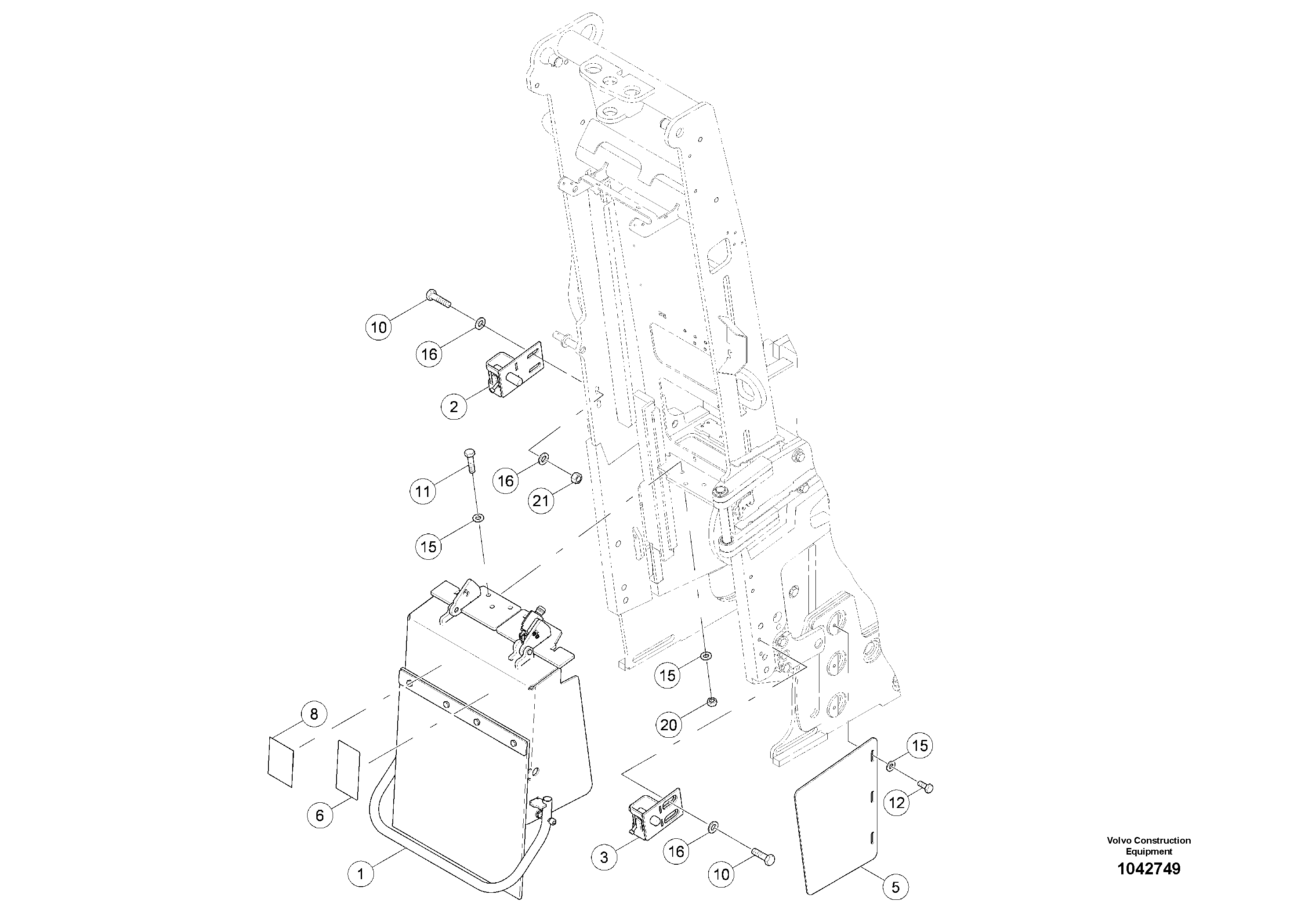 Схема запчастей Volvo MW500 S/N 20591 - - 97893 Safety Cover kit 