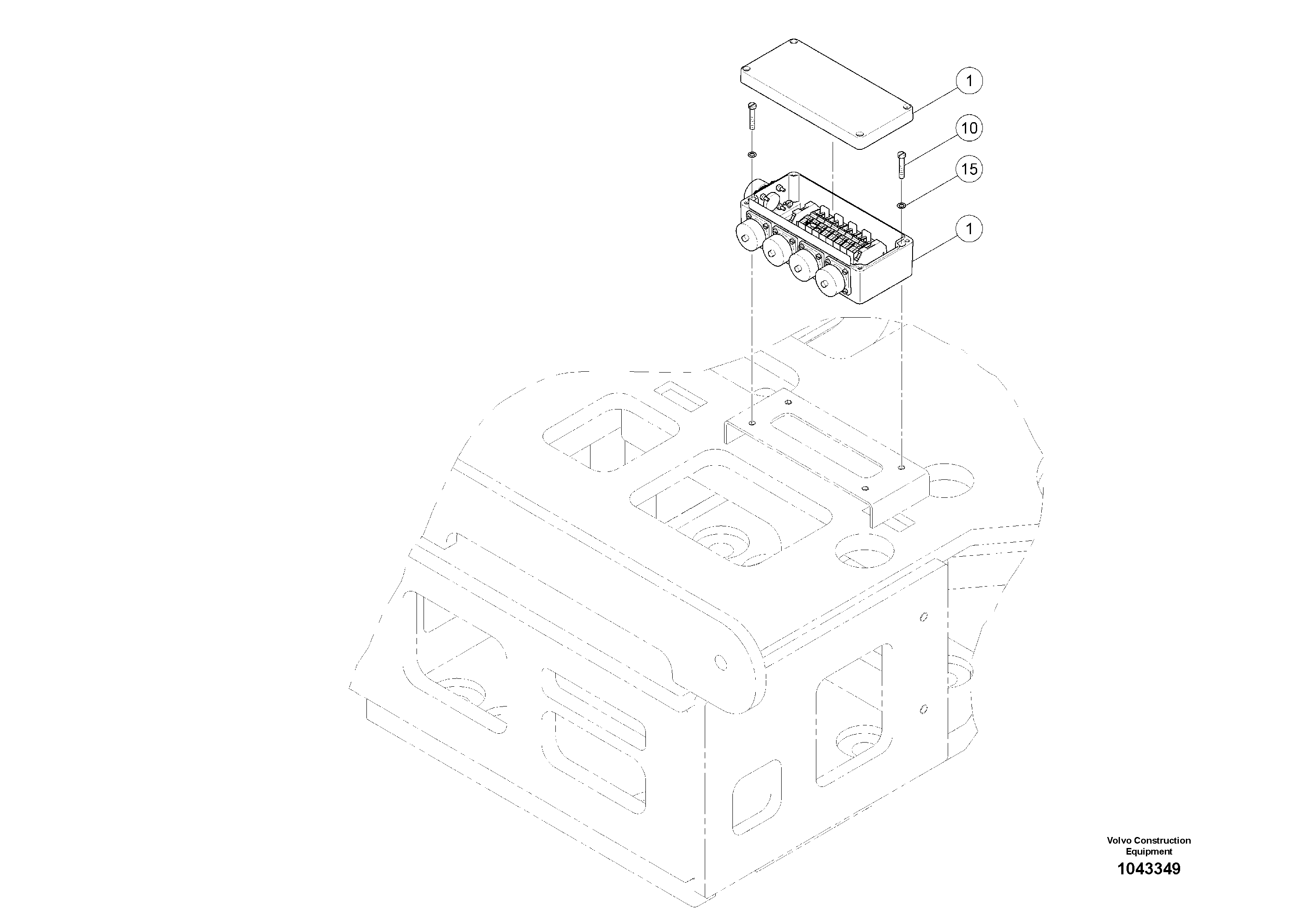 Схема запчастей Volvo MW500 S/N 20591 - - 100532 Junction box levelling system 