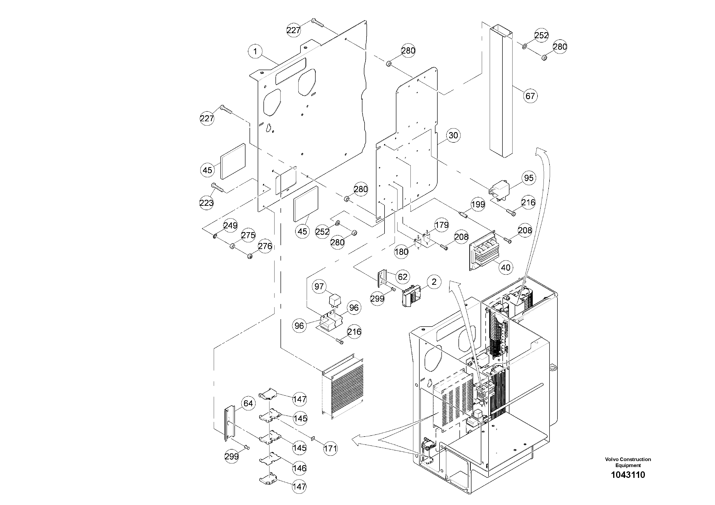 Схема запчастей Volvo MW500 S/N 20591 - - 94550 Main junction box 