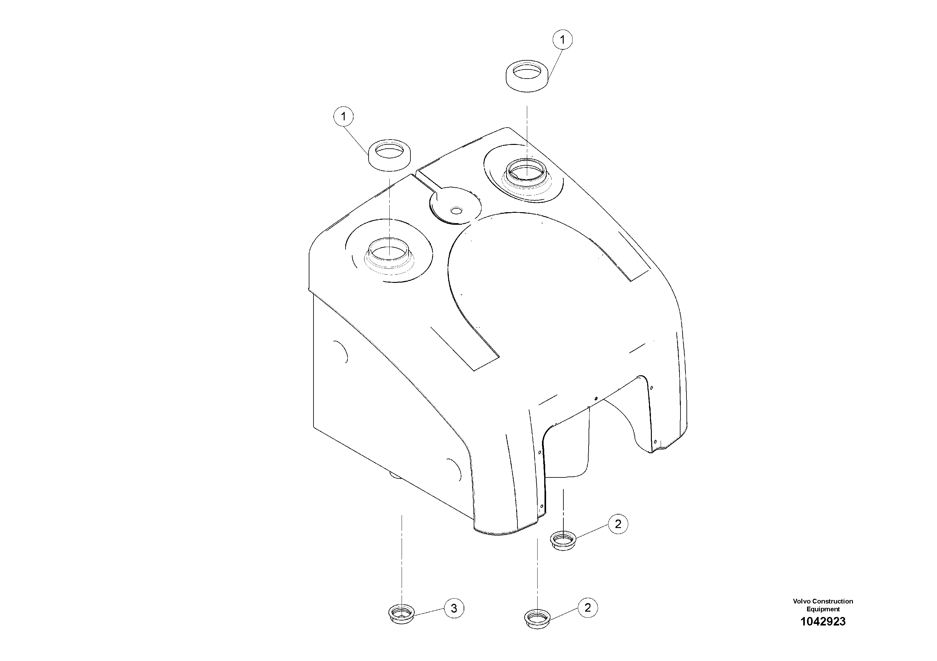 Схема запчастей Volvo MW500 S/N 20591 - - 95067 Water Tank 