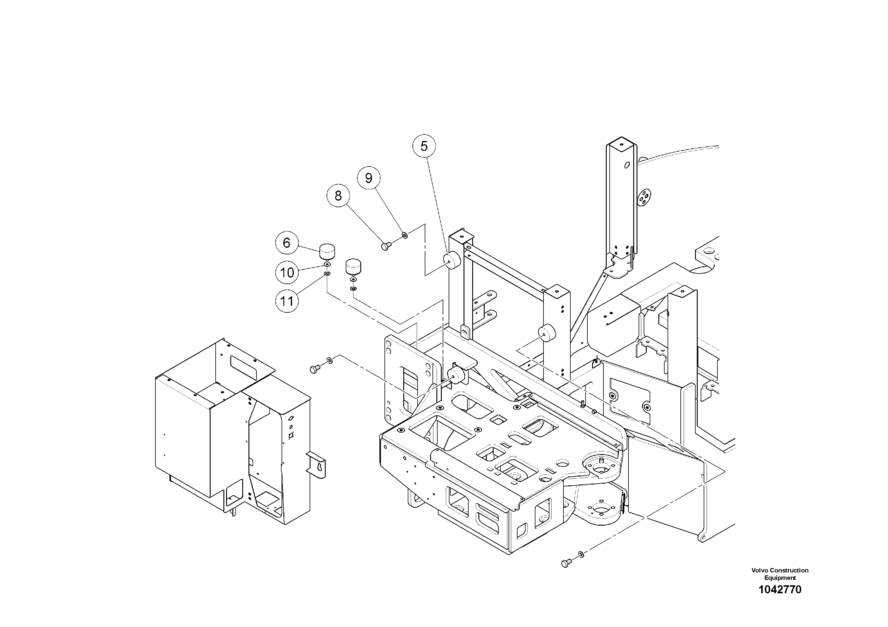 Схема запчастей Volvo MW500 S/N 20591 - - 95531 Assembly kit for switch cabinet 