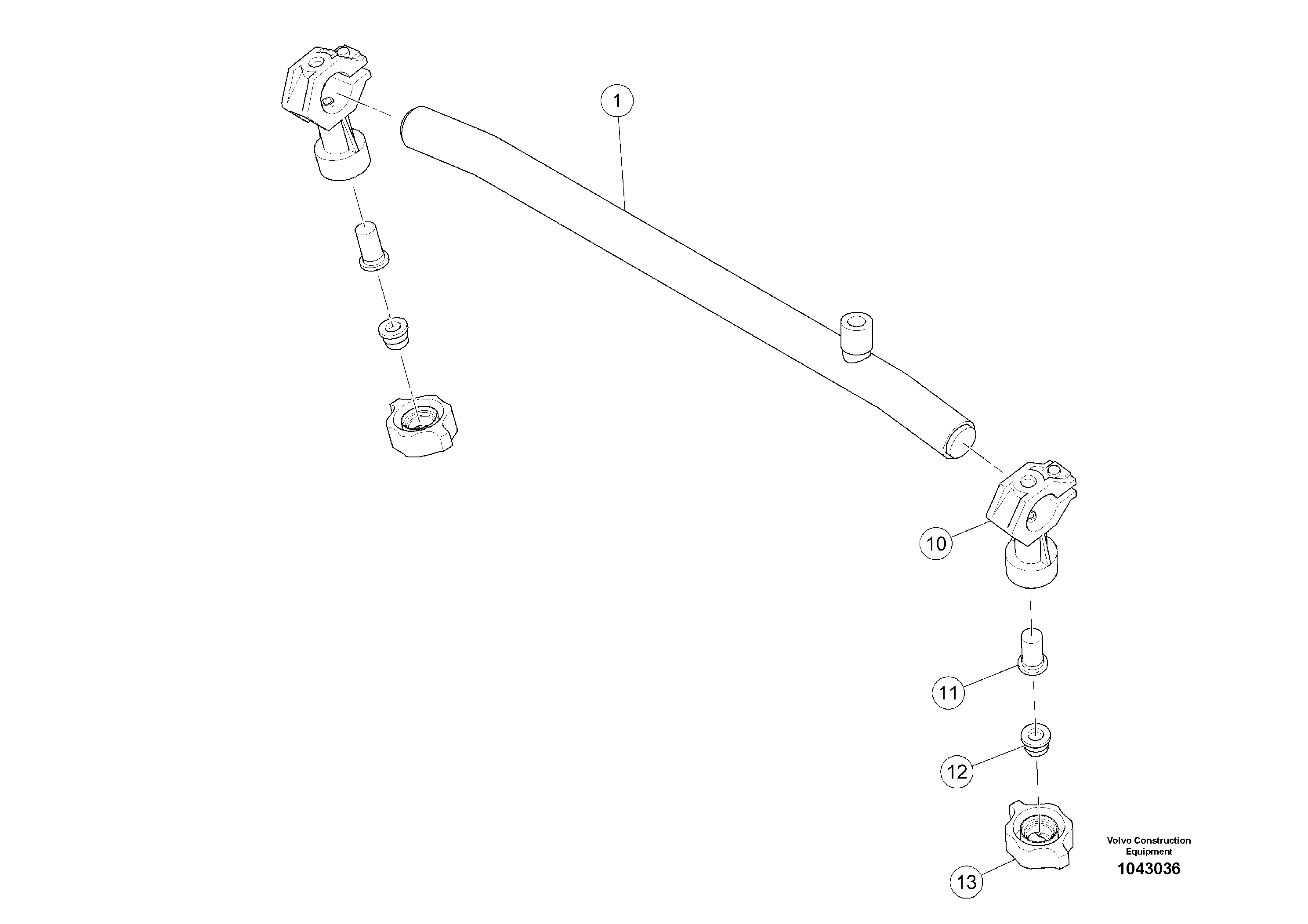 Схема запчастей Volvo MW500 S/N 20591 - - 97244 Nozzle Fitting pre-assembly 