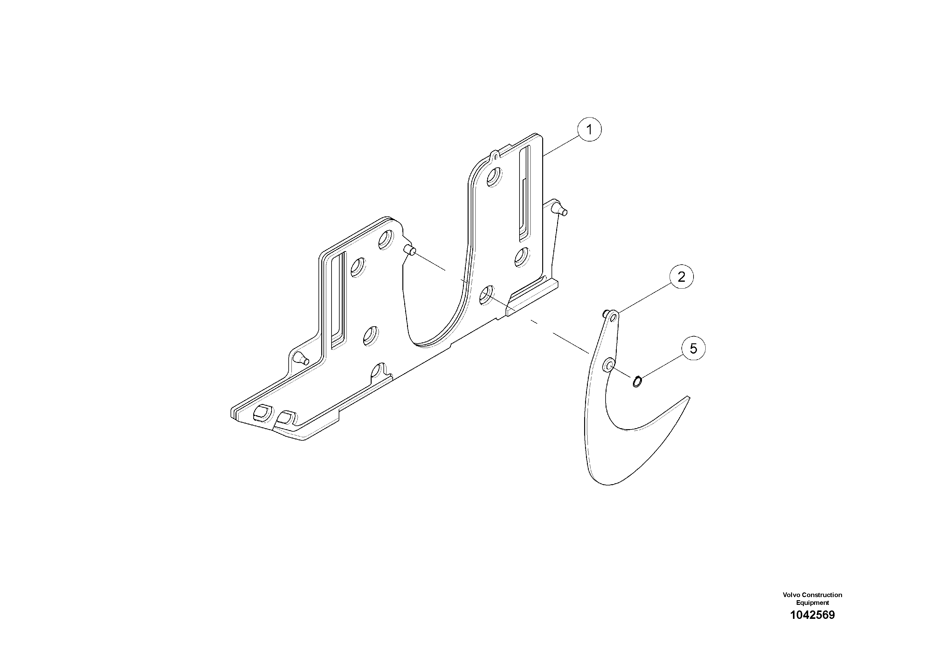 Схема запчастей Volvo MW500 S/N 20591 - - 87846 Deflector 