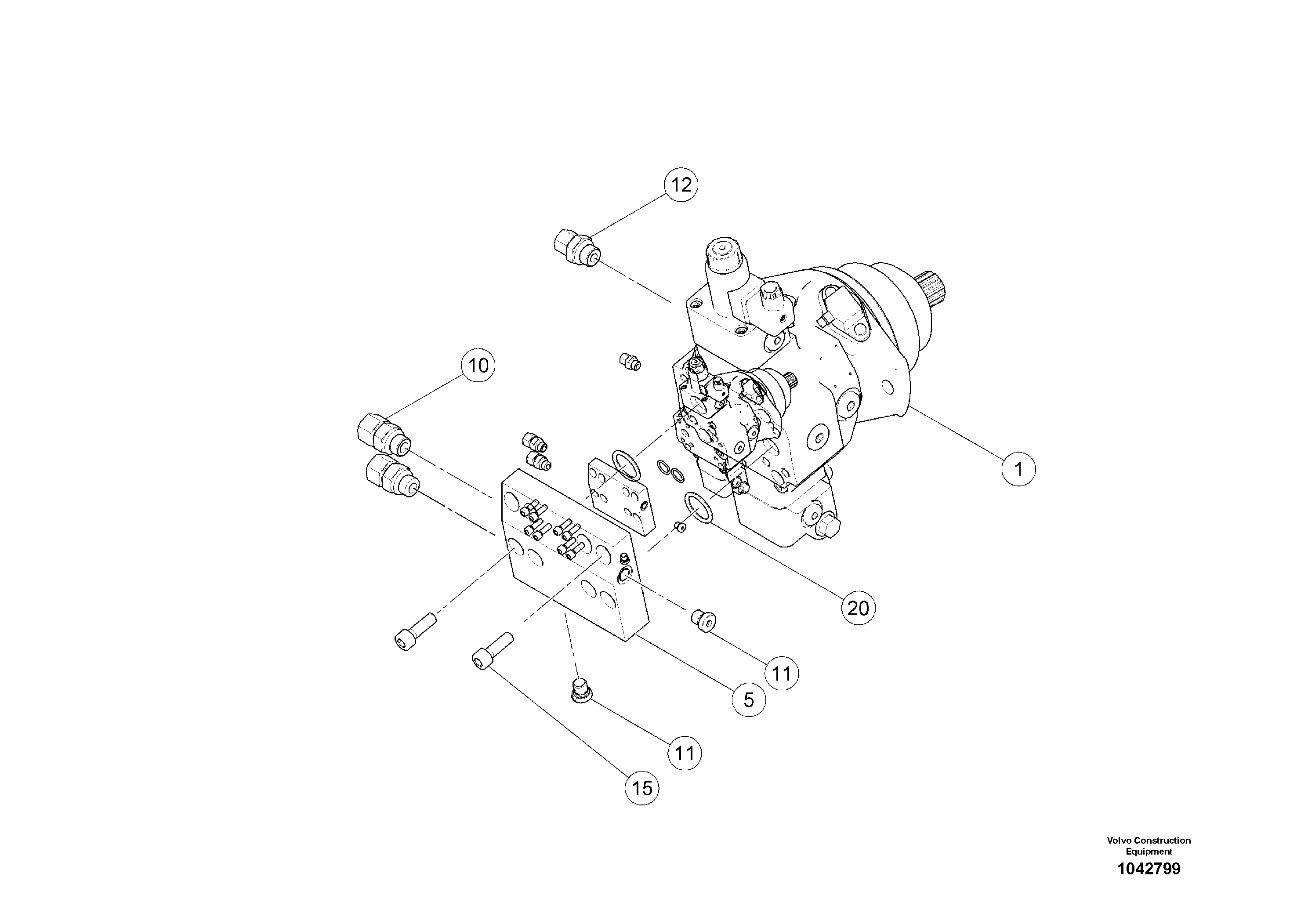 Схема запчастей Volvo MW500 S/N 20591 - - 98144 Rear Drive Motor 