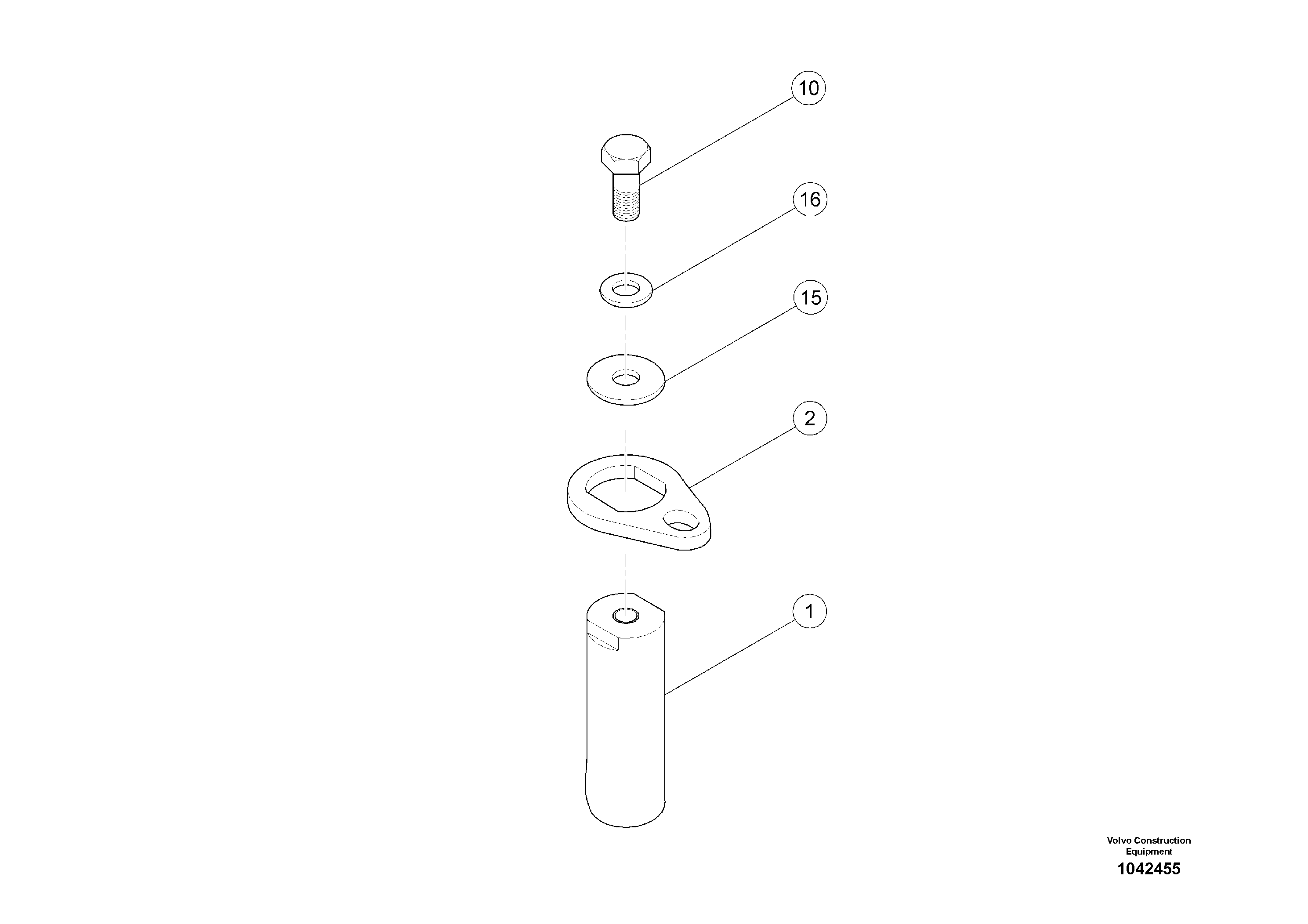Схема запчастей Volvo MW500 S/N 20591 - - 97203 Cylinder Pin Assembly 