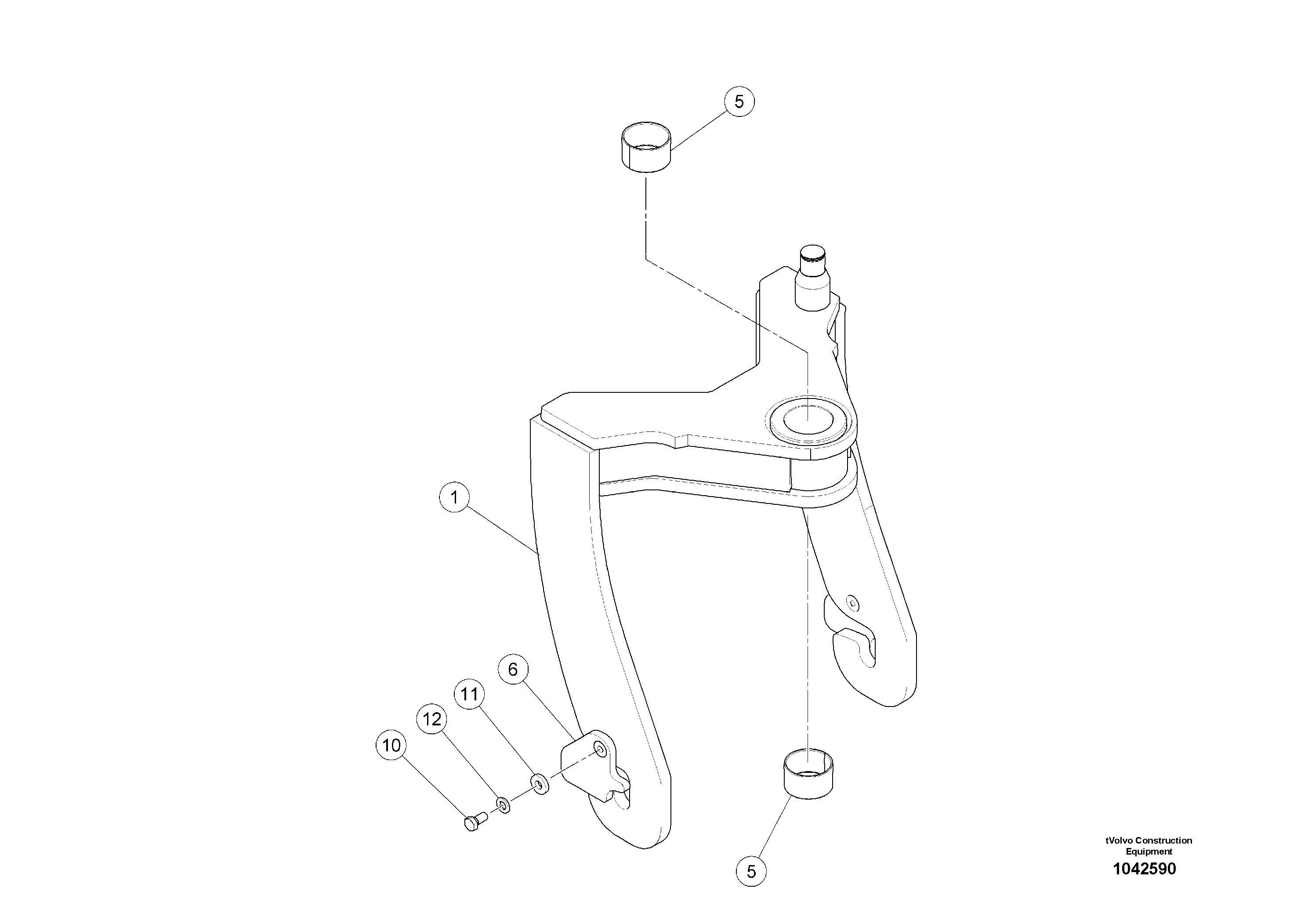 Схема запчастей Volvo MW500 S/N 20591 - - 94358 swivel unit 