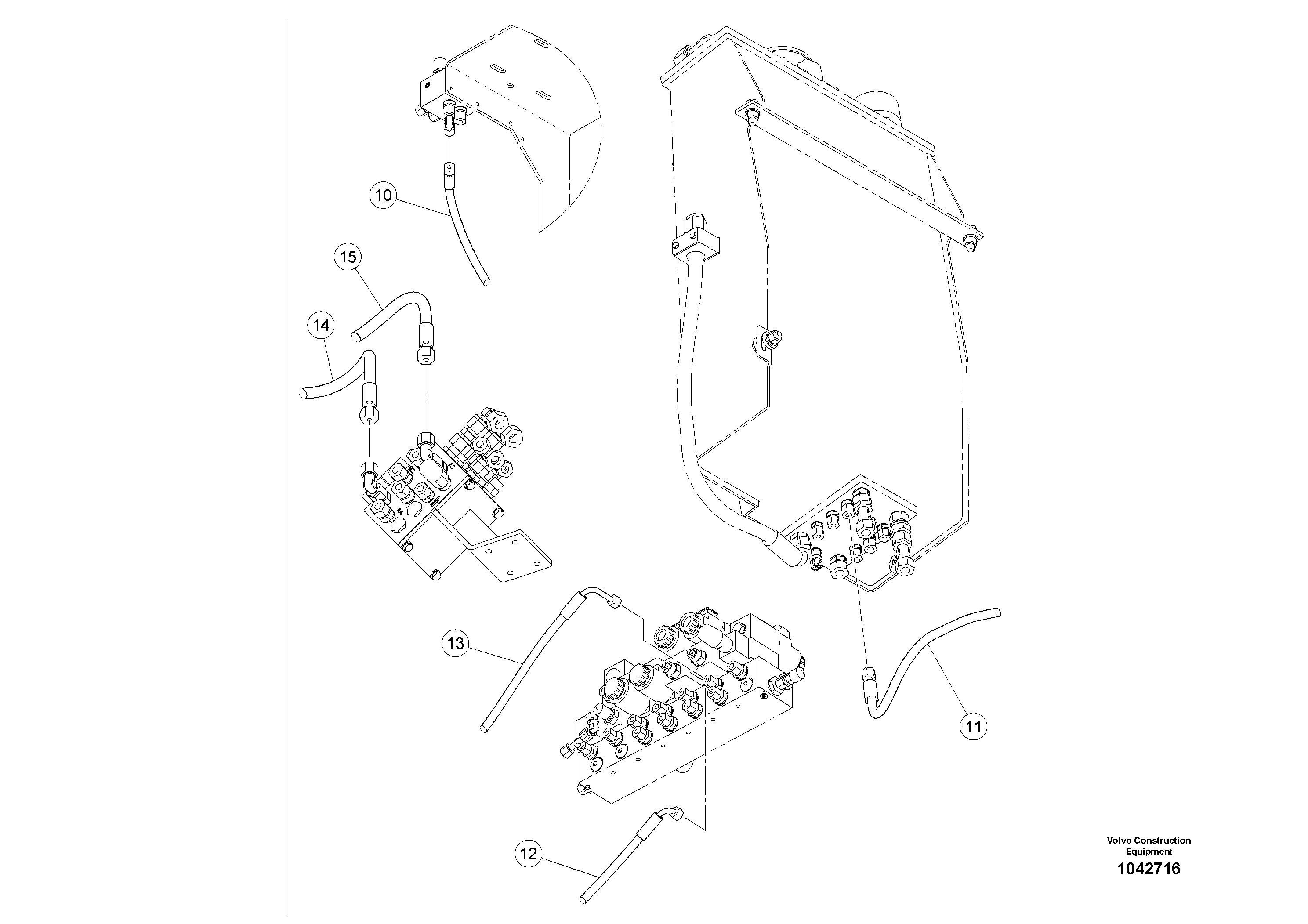 Схема запчастей Volvo MW500 S/N 20591 - - 94525 Hydraulic wheel support 