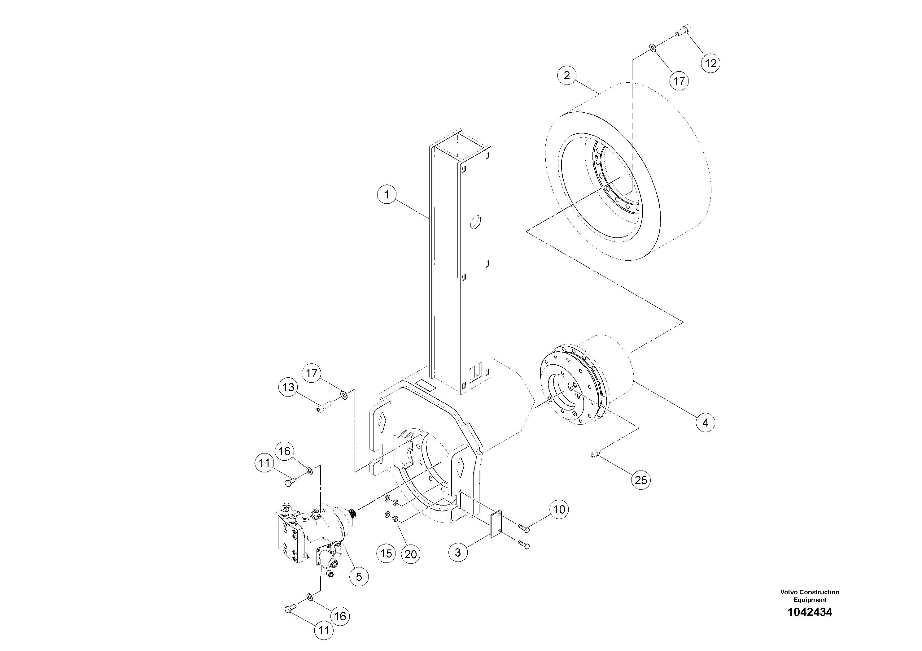 Схема запчастей Volvo MW500 S/N 20591 - - 95029 Inner Tube Assembly 