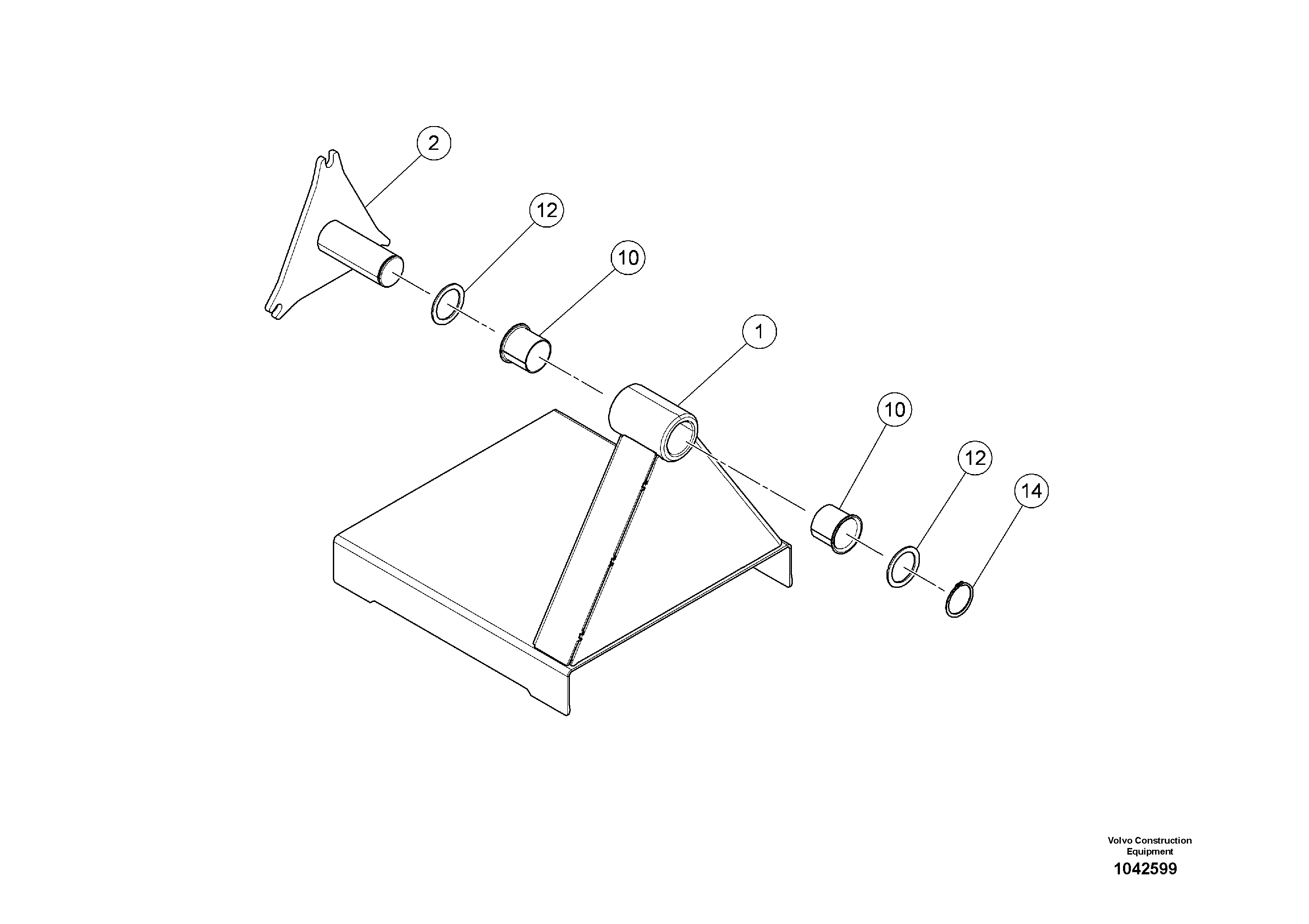 Схема запчастей Volvo MW500 S/N 20591 - - 98811 Device for drum 