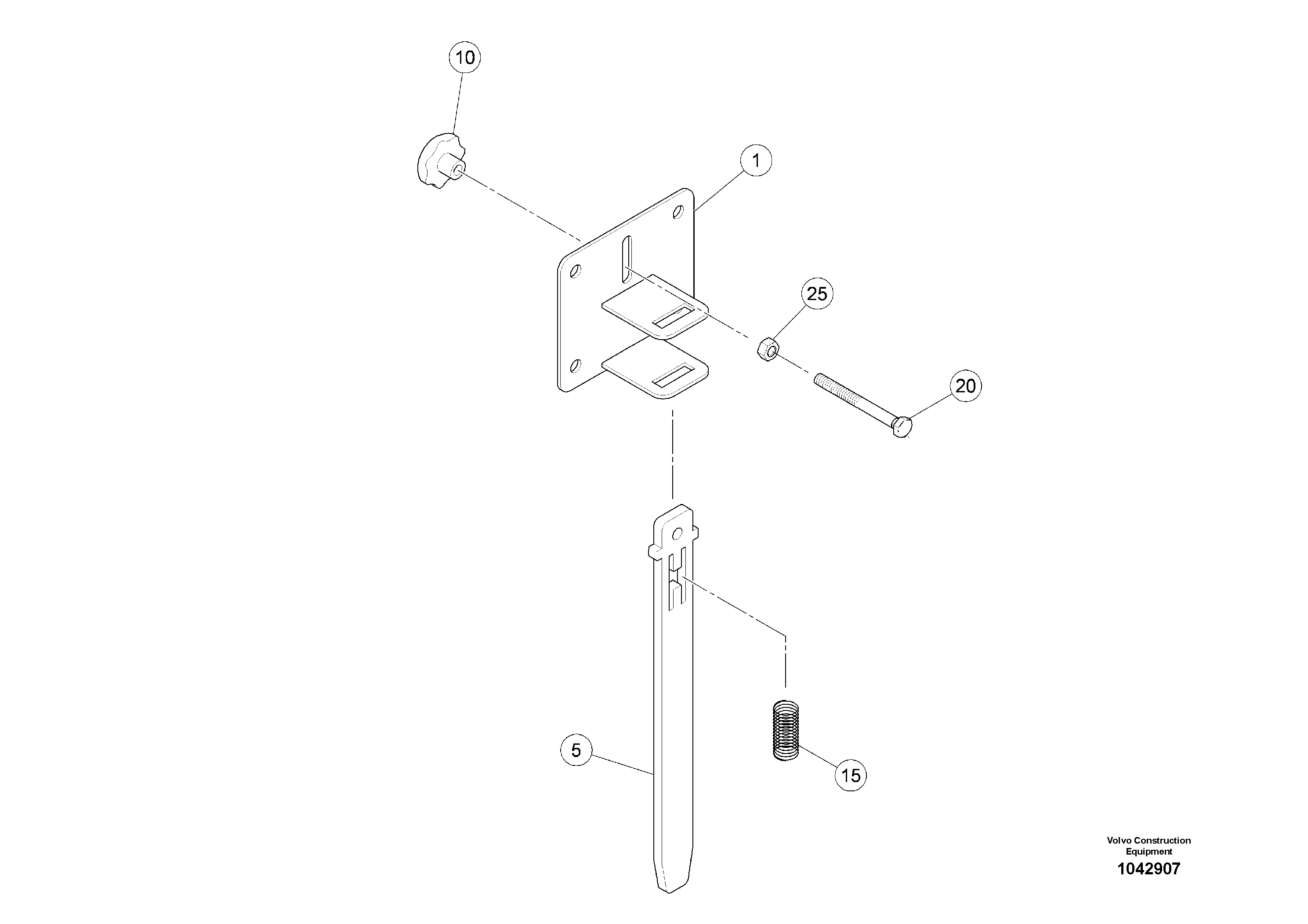 Схема запчастей Volvo MW500 S/N 20591 - - 93862 Lock 