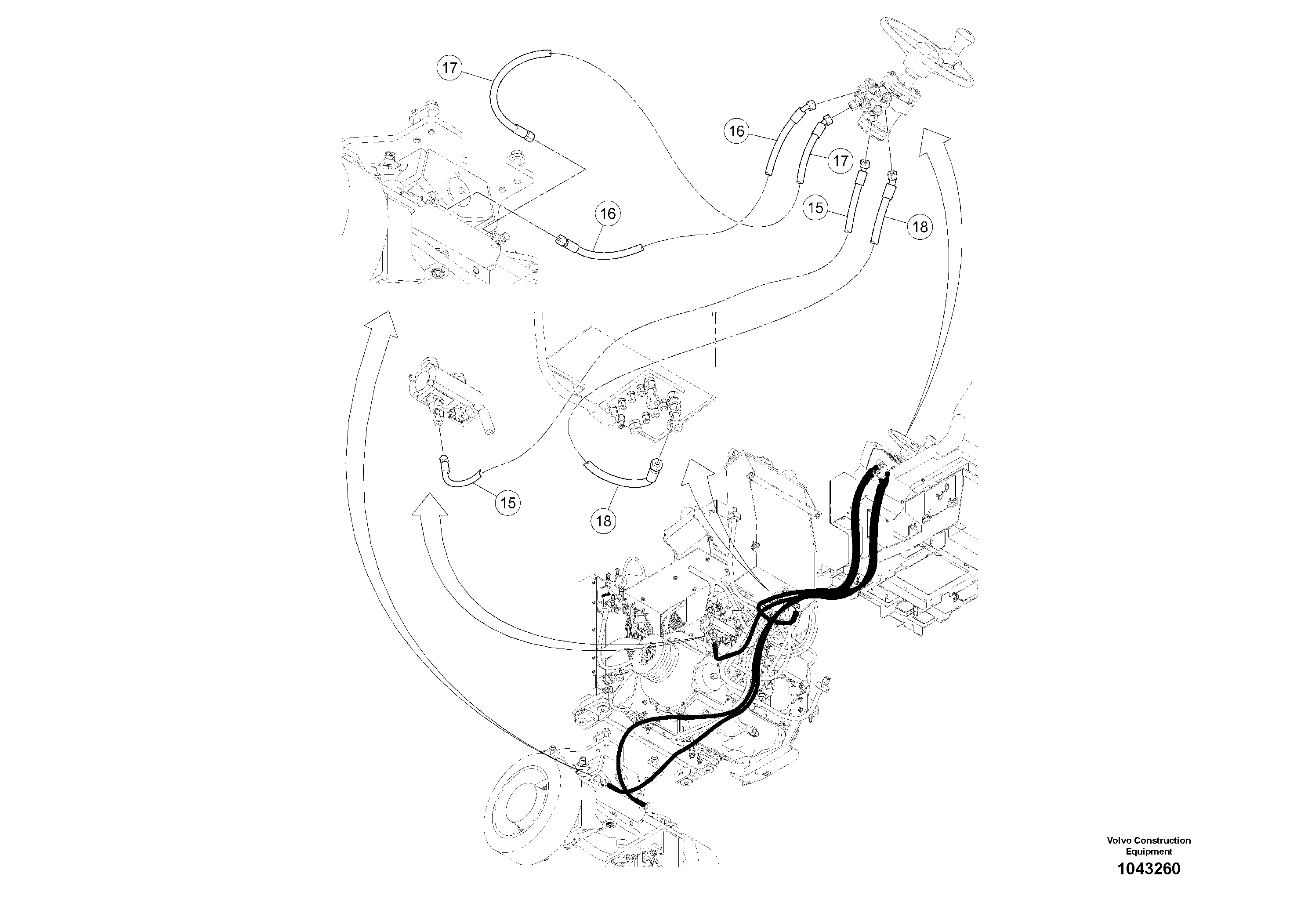 Схема запчастей Volvo MW500 S/N 20591 - - 94349 Operators Platform 