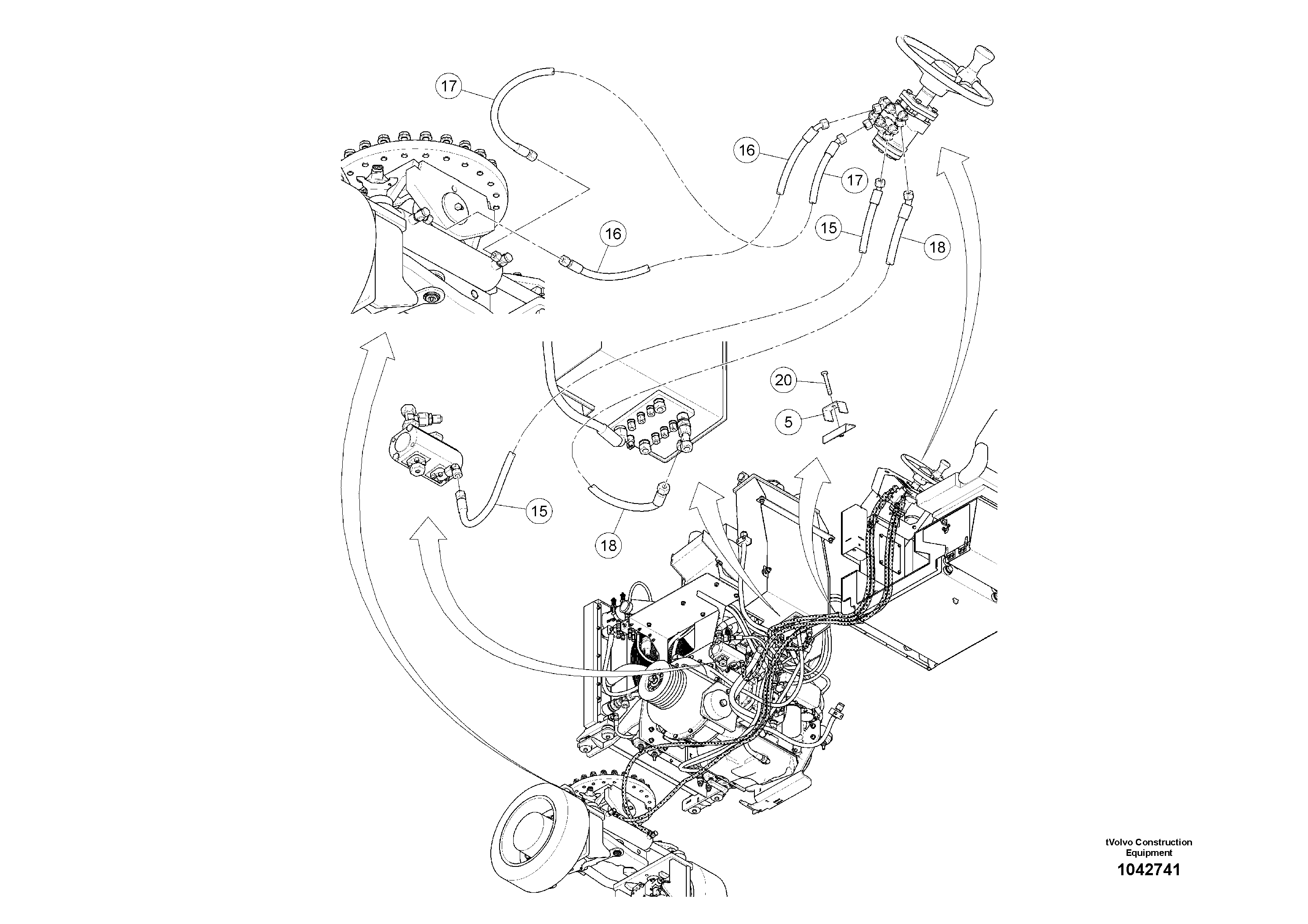 Схема запчастей Volvo MW500 S/N 20591 - - 99939 Operators Platform 