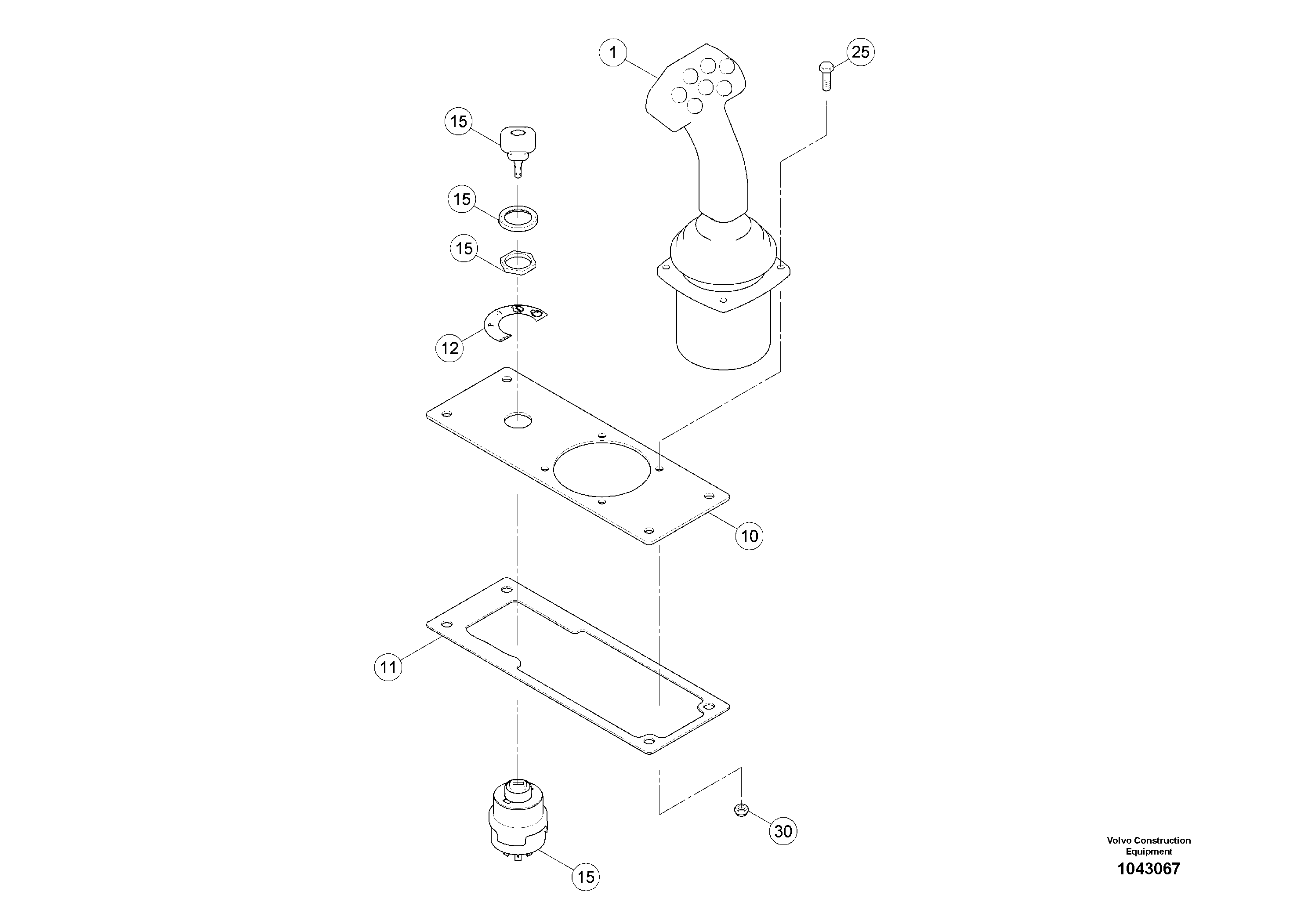 Схема запчастей Volvo MW500 S/N 20591 - - 87845 lever unit 