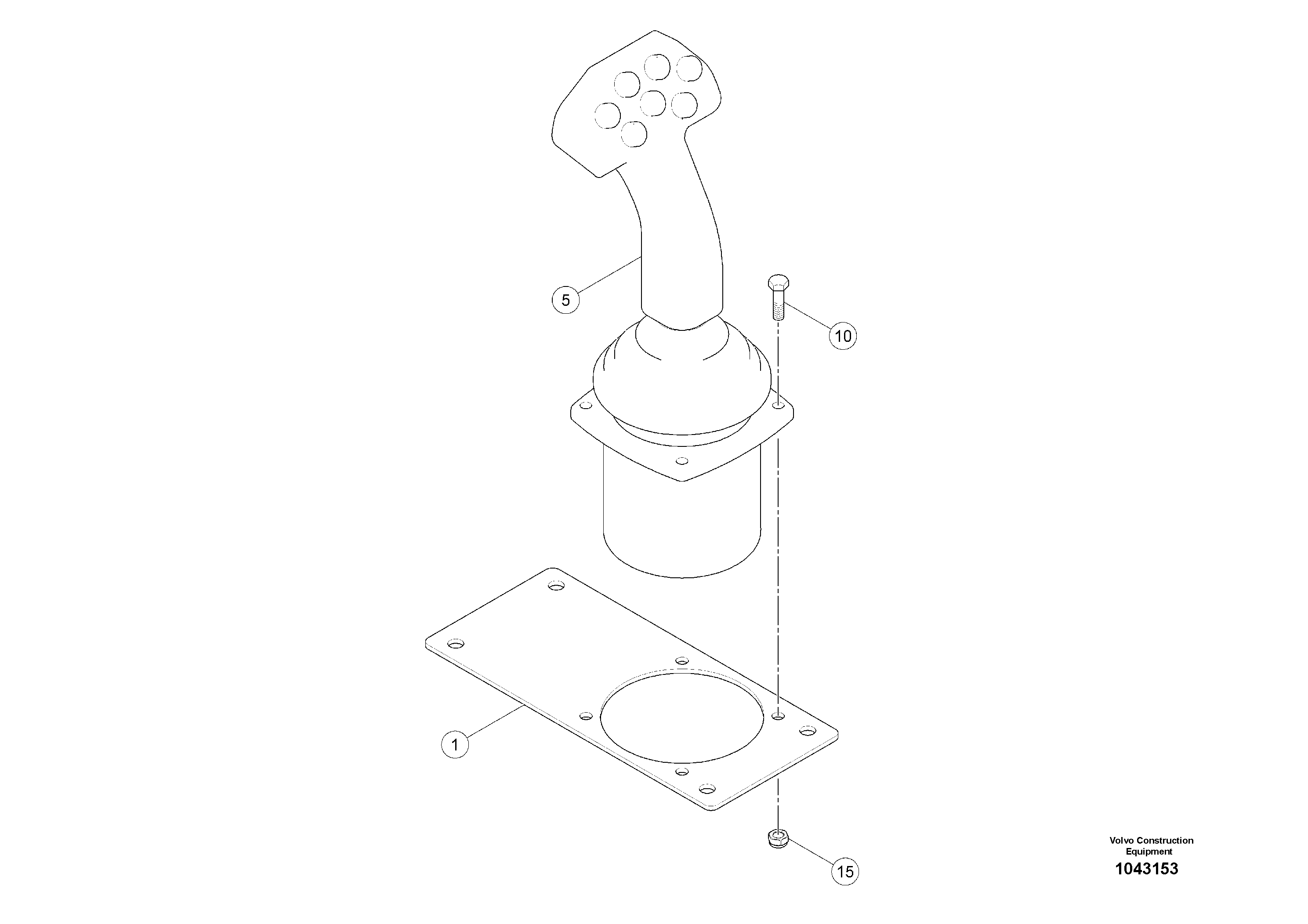 Схема запчастей Volvo MW500 S/N 20591 - - 91801 Lever Unit 