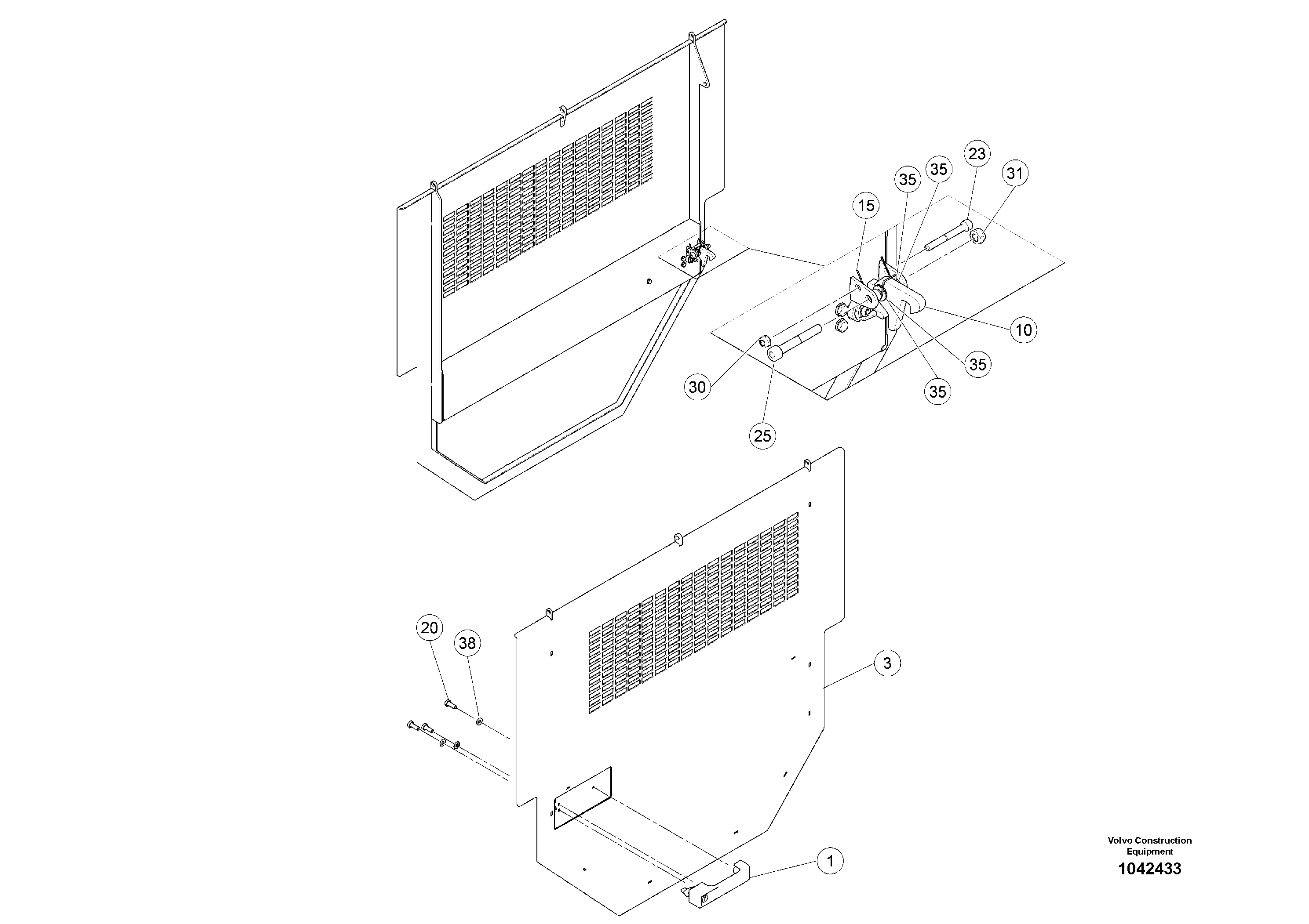 Схема запчастей Volvo MW500 S/N 20591 - - 93241 Side Wing 