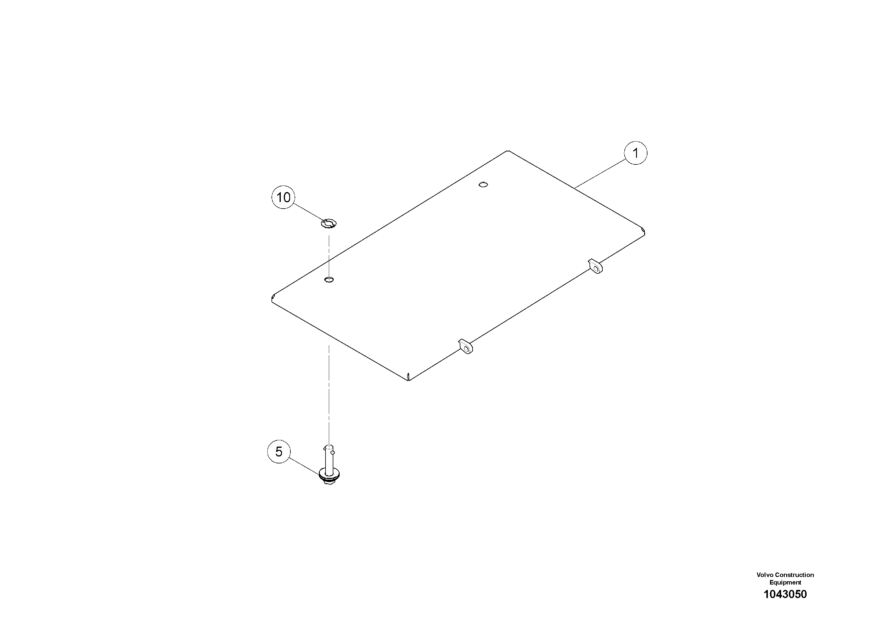Схема запчастей Volvo MW500 S/N 20591 - - 93861 Flap 