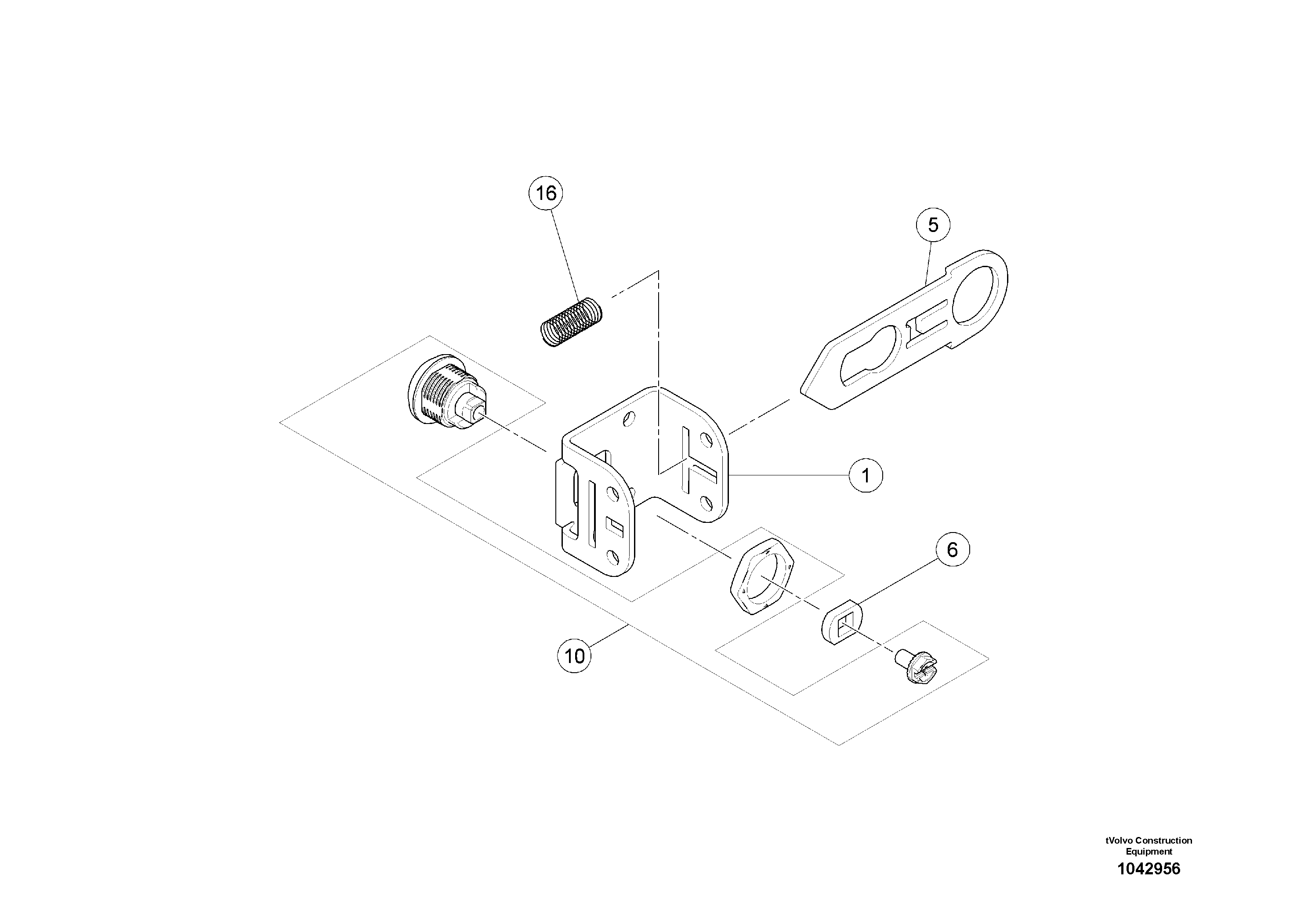 Схема запчастей Volvo MW500 S/N 20591 - - 94782 Snap Lock 