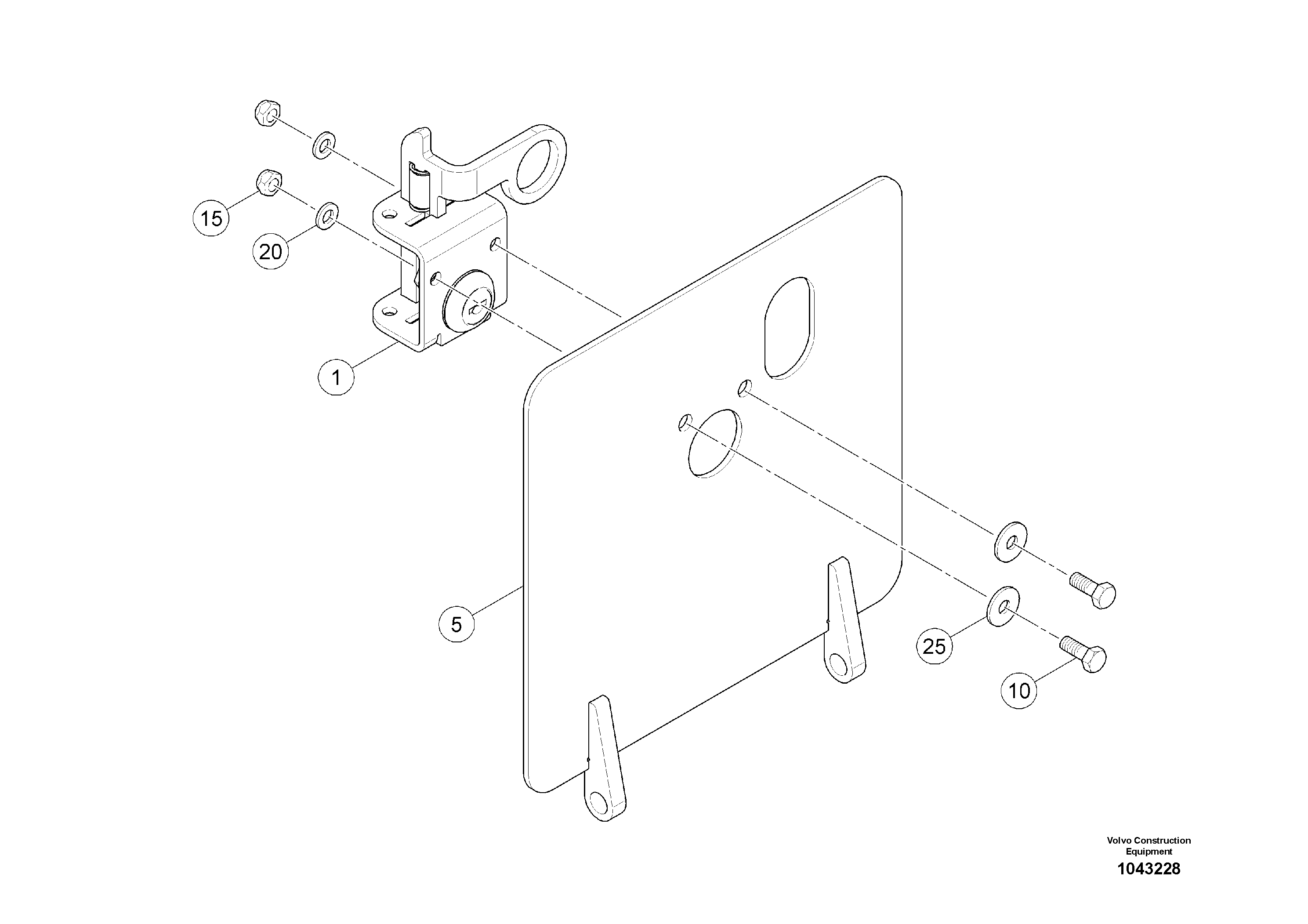 Схема запчастей Volvo MW500 S/N 20591 - - 94817 Flap 