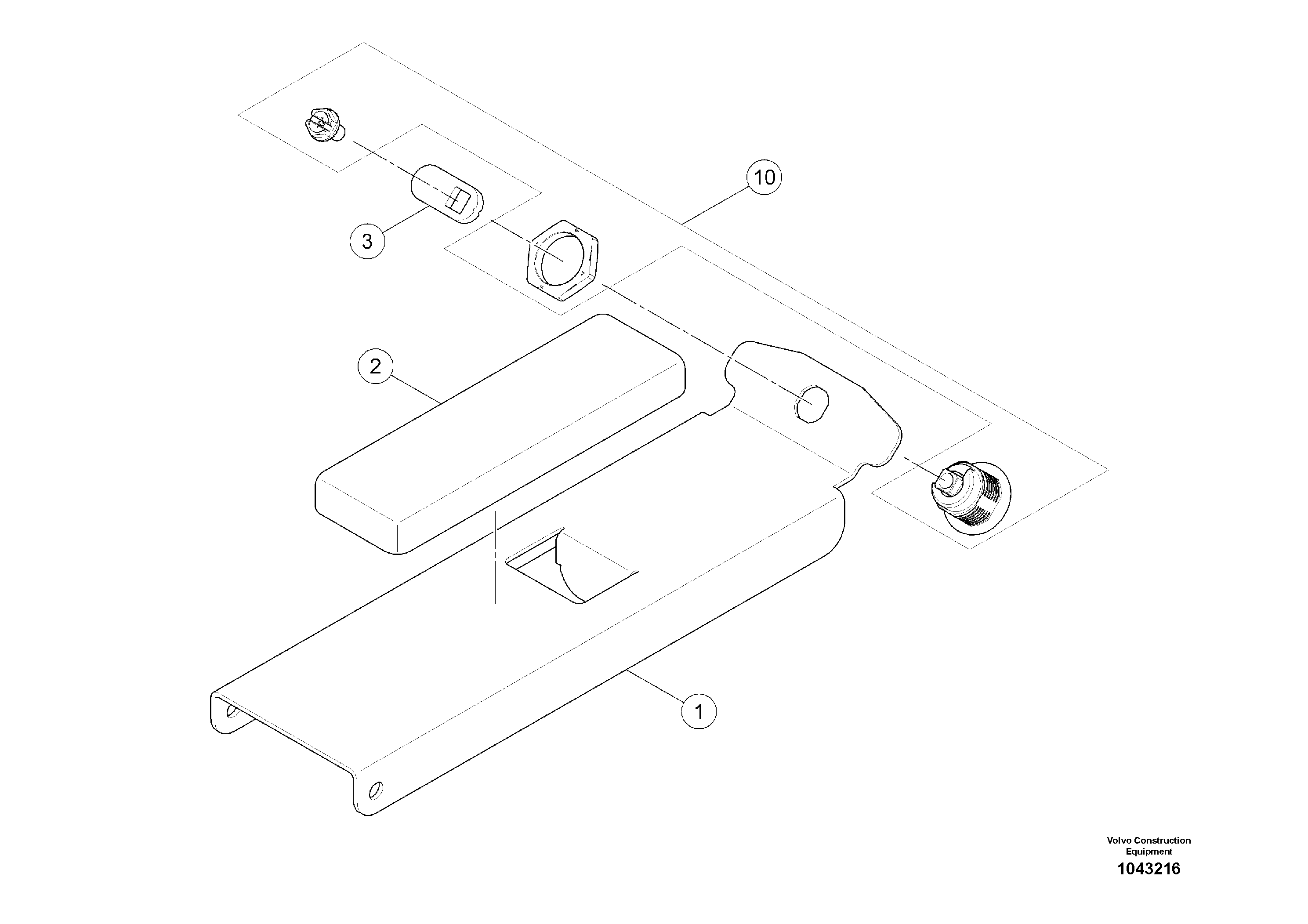 Схема запчастей Volvo MW500 S/N 20591 - - 95119 Armrest 