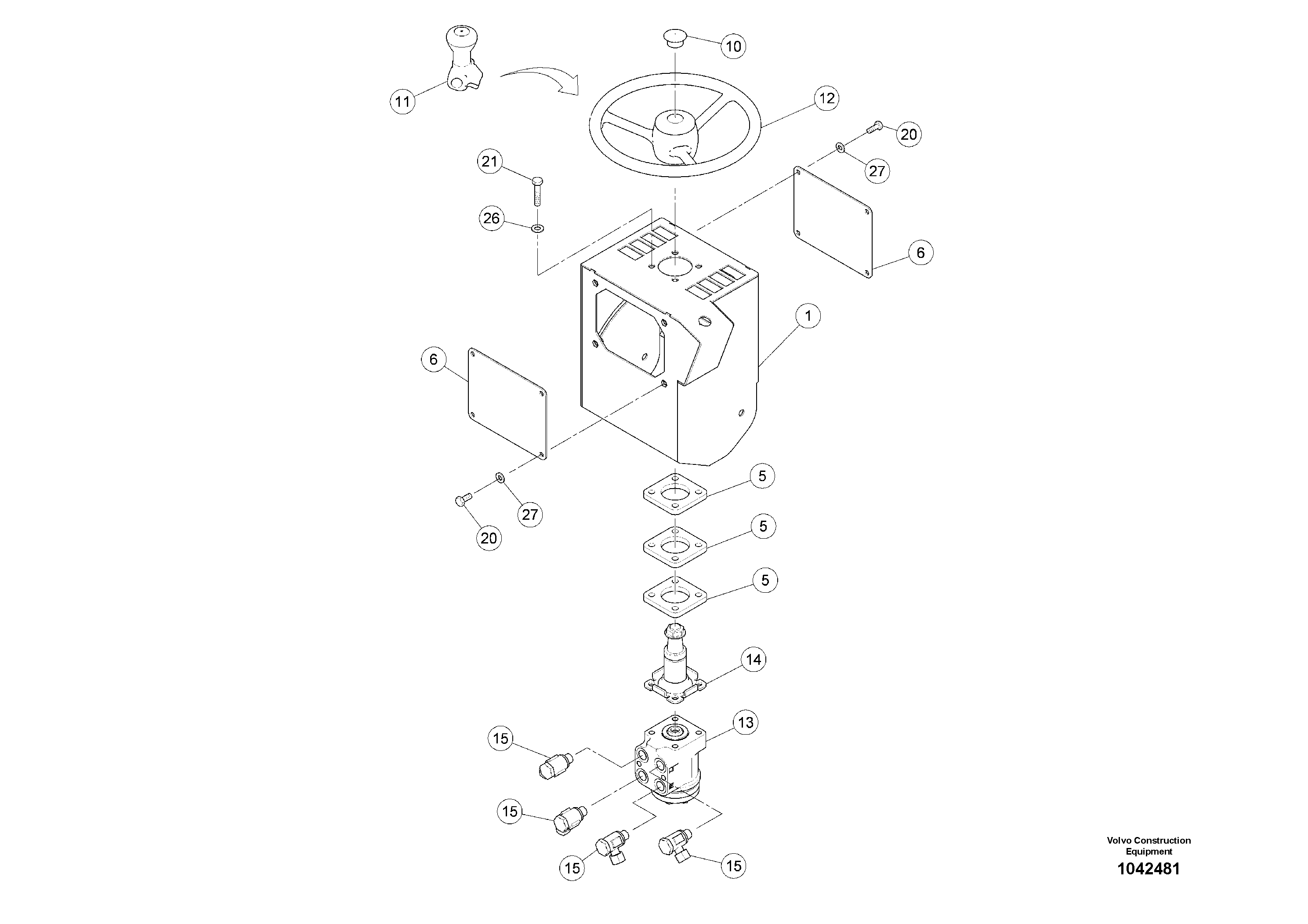 Схема запчастей Volvo MW500 S/N 20591 - - 94500 Control panel 