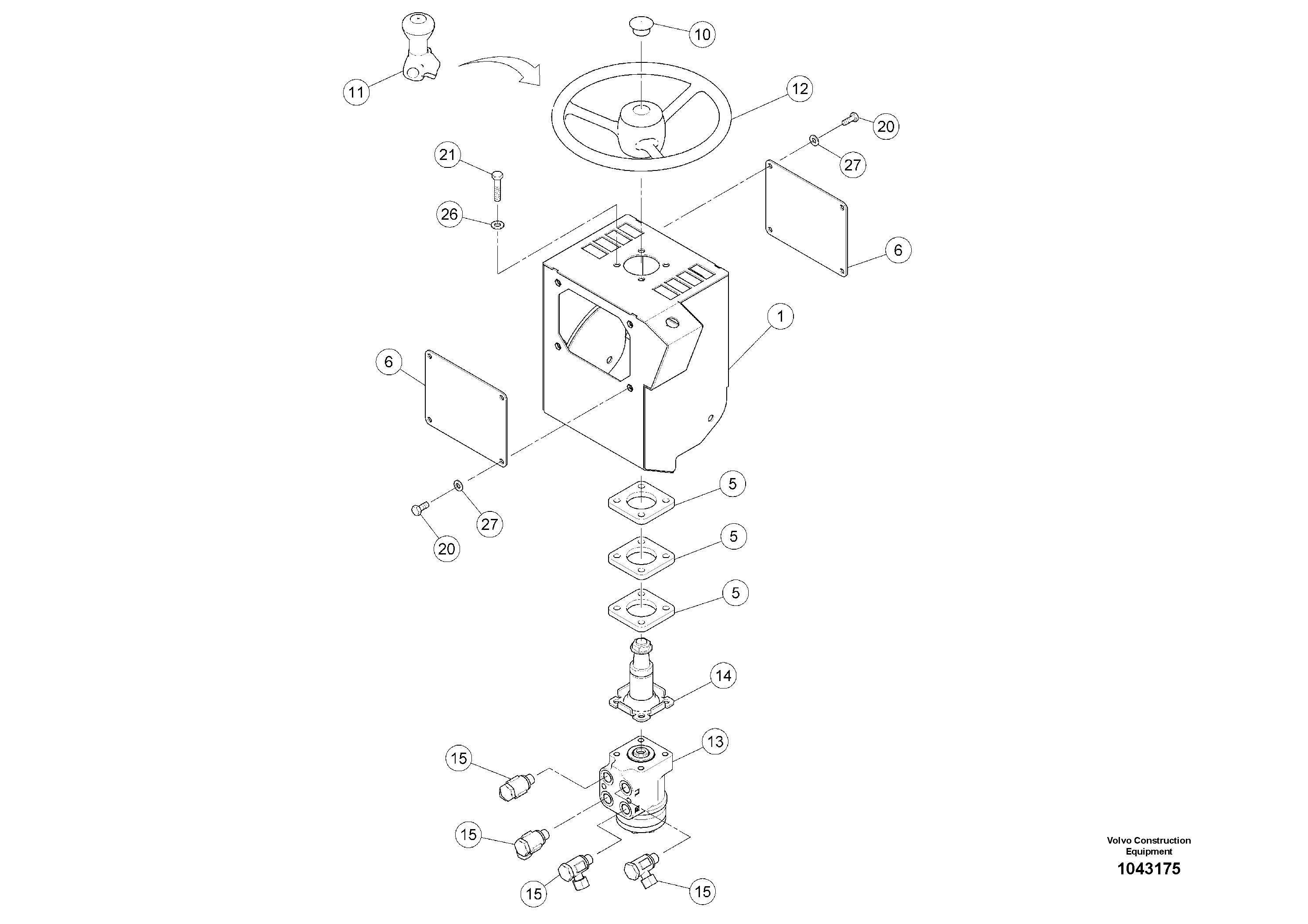 Схема запчастей Volvo MW500 S/N 20591 - - 94618 Control panel 