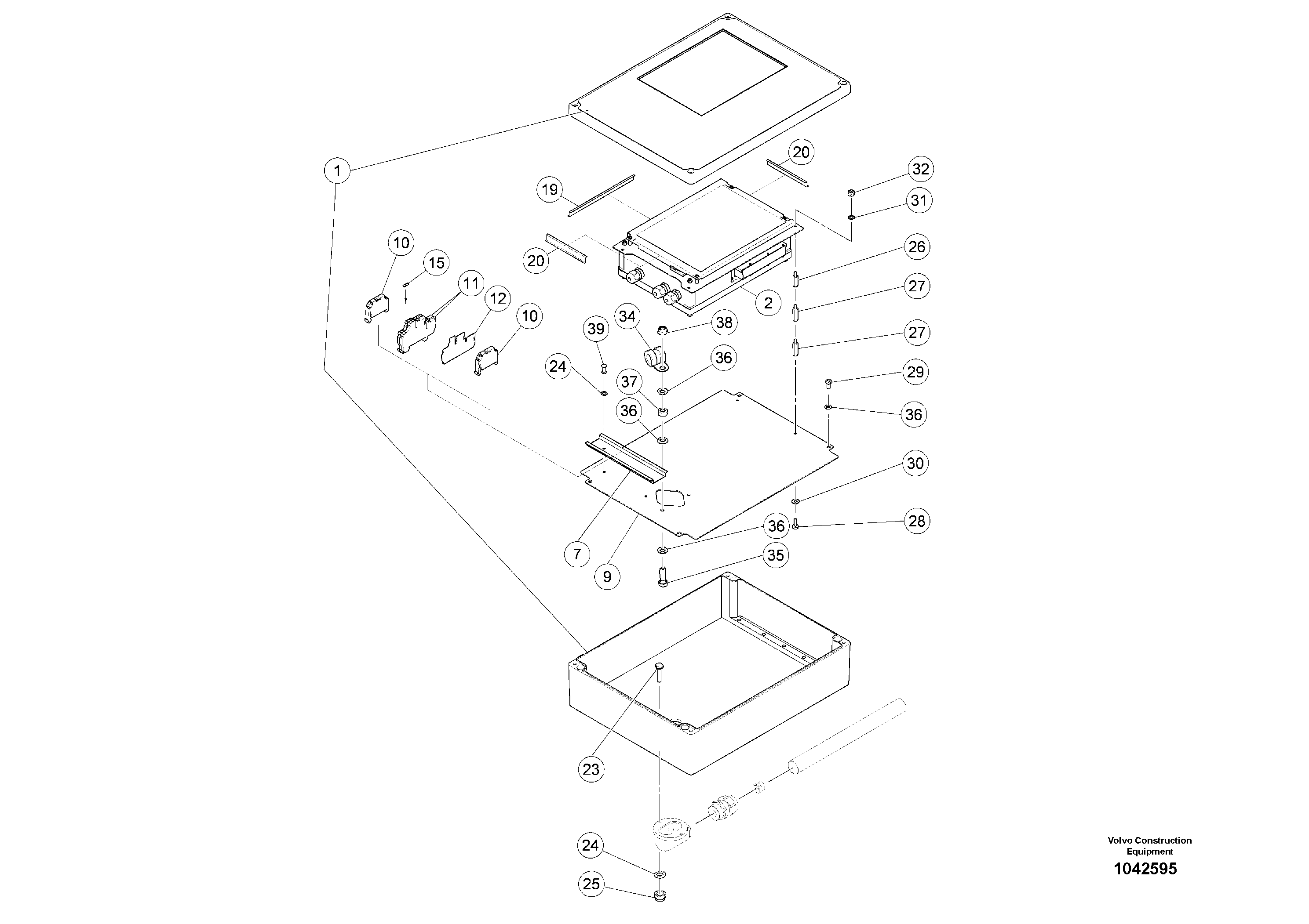 Схема запчастей Volvo MW500 S/N 20591 - - 98180 Control panel 