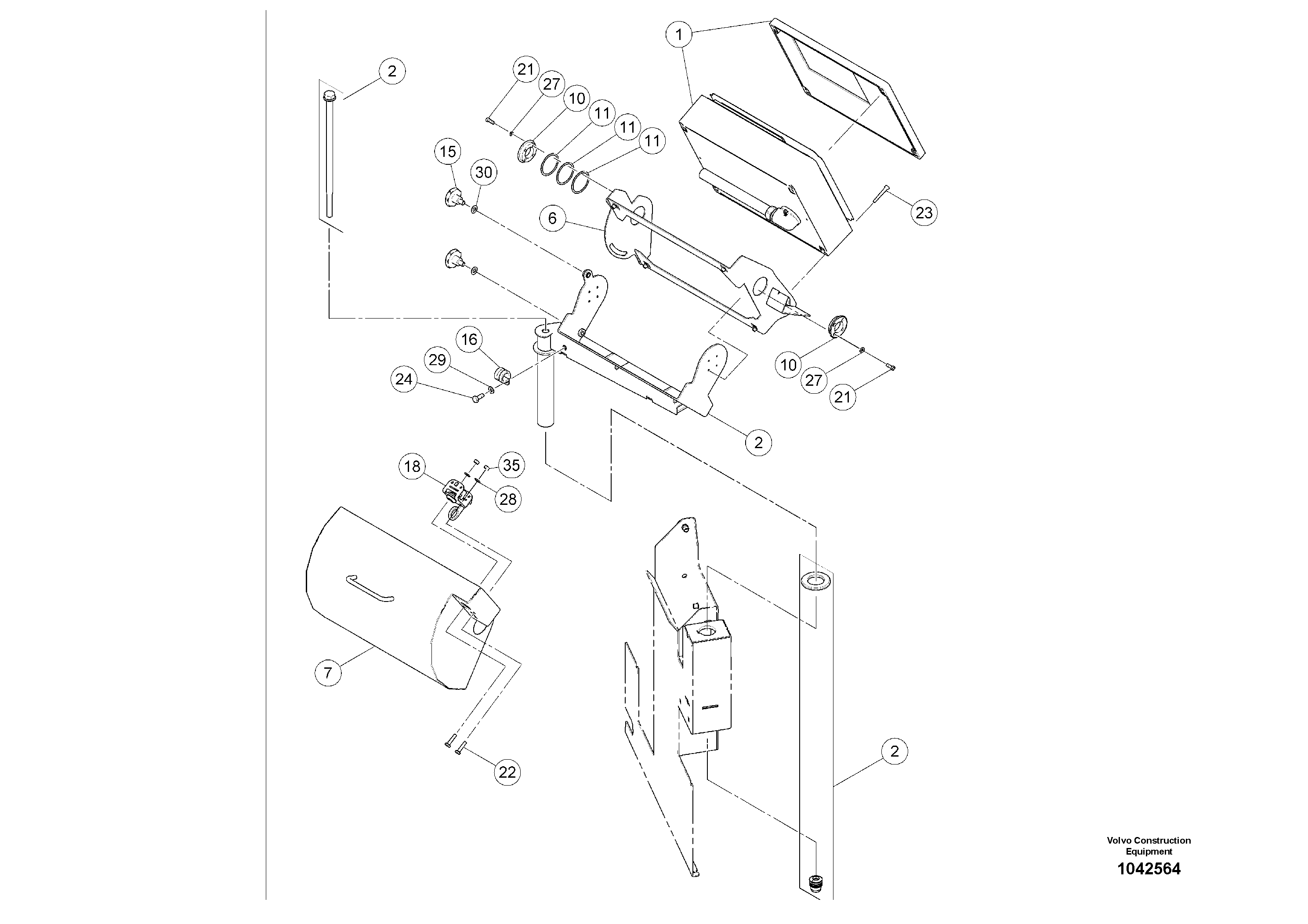 Схема запчастей Volvo MW500 S/N 20591 - - 99047 control panel kit 