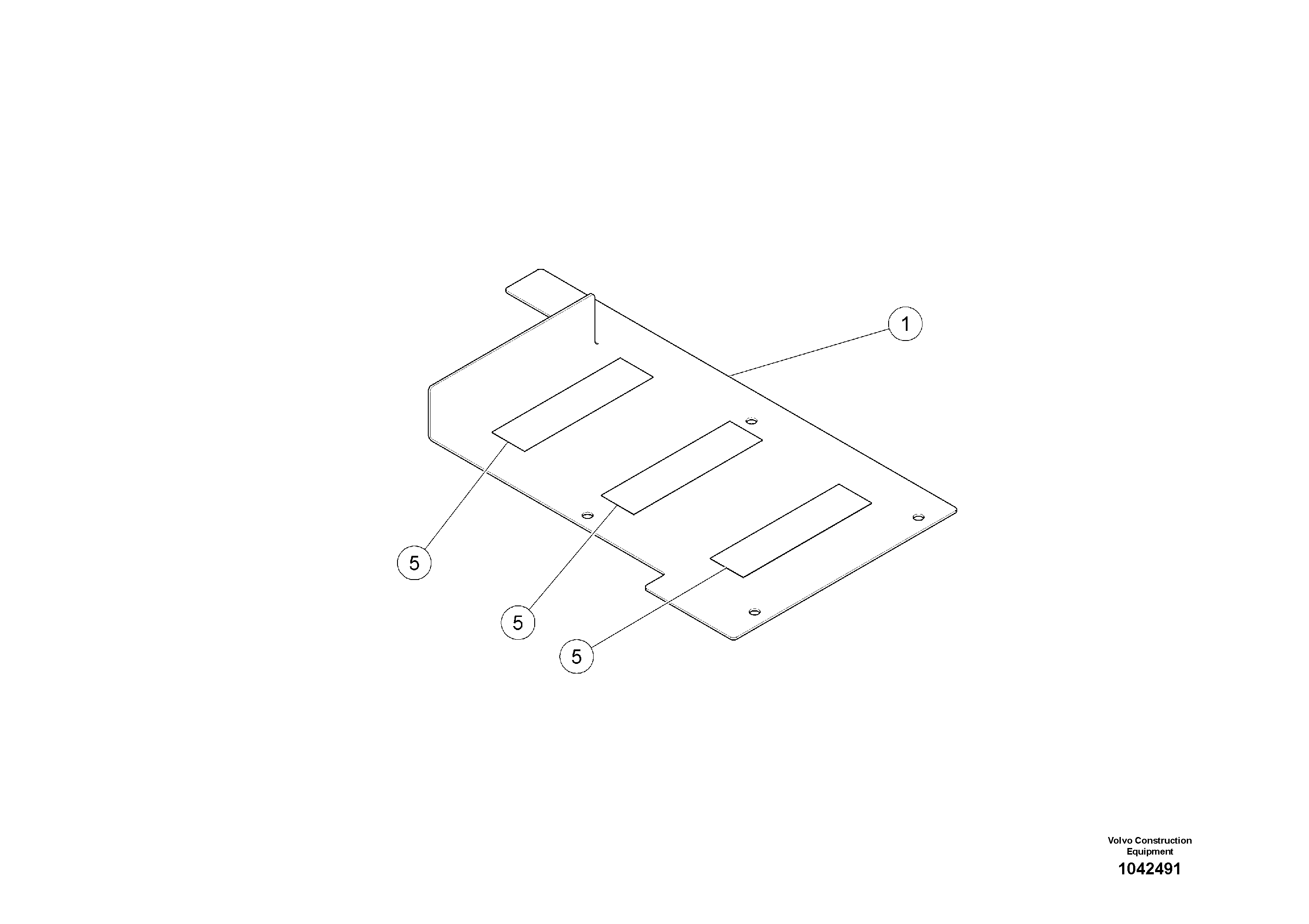 Схема запчастей Volvo MW500 S/N 20591 - - 91829 Bottom Plate Part 