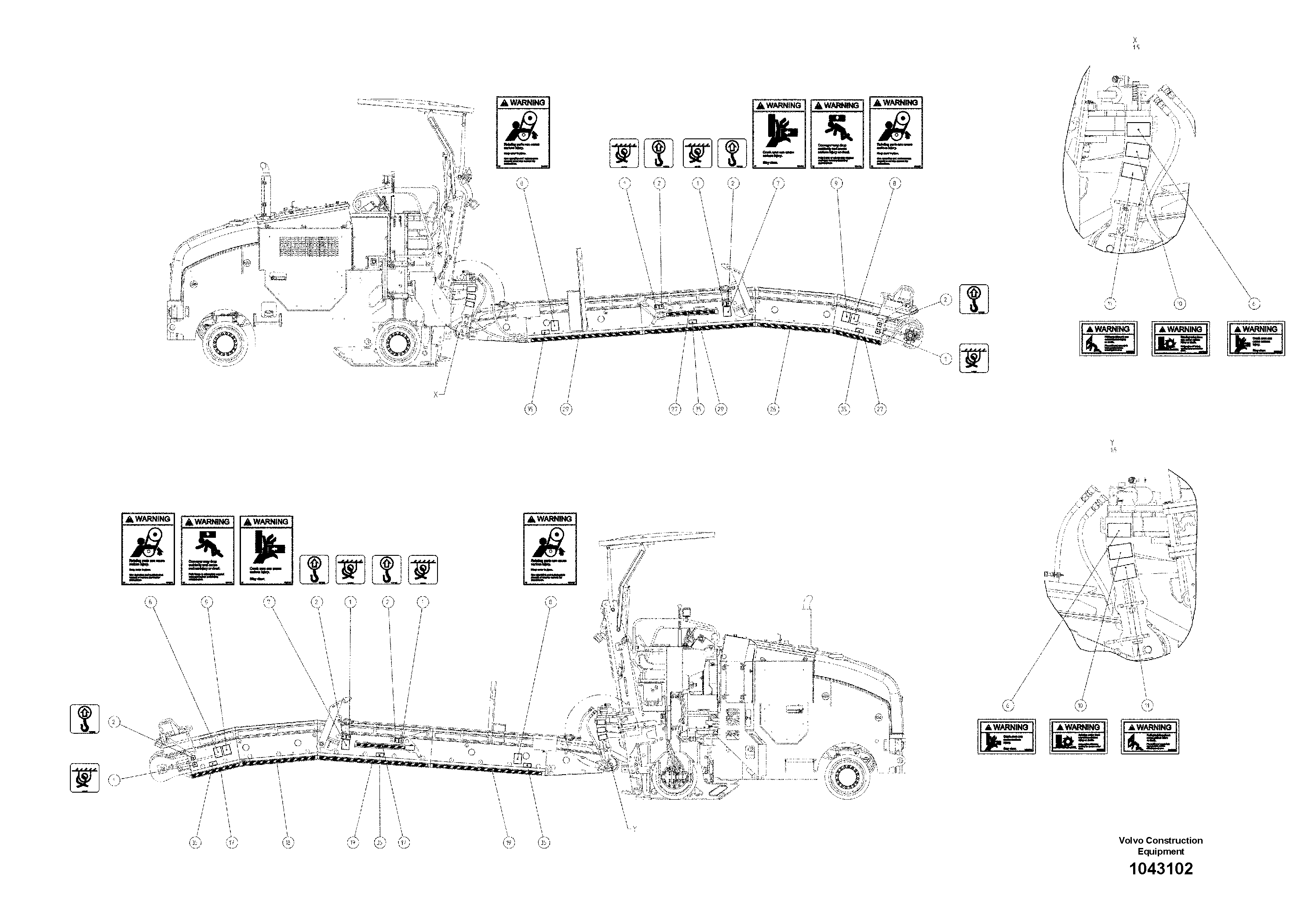 Схема запчастей Volvo MW500 S/N 20591 - - 95898 Signs - Conveyor USA 