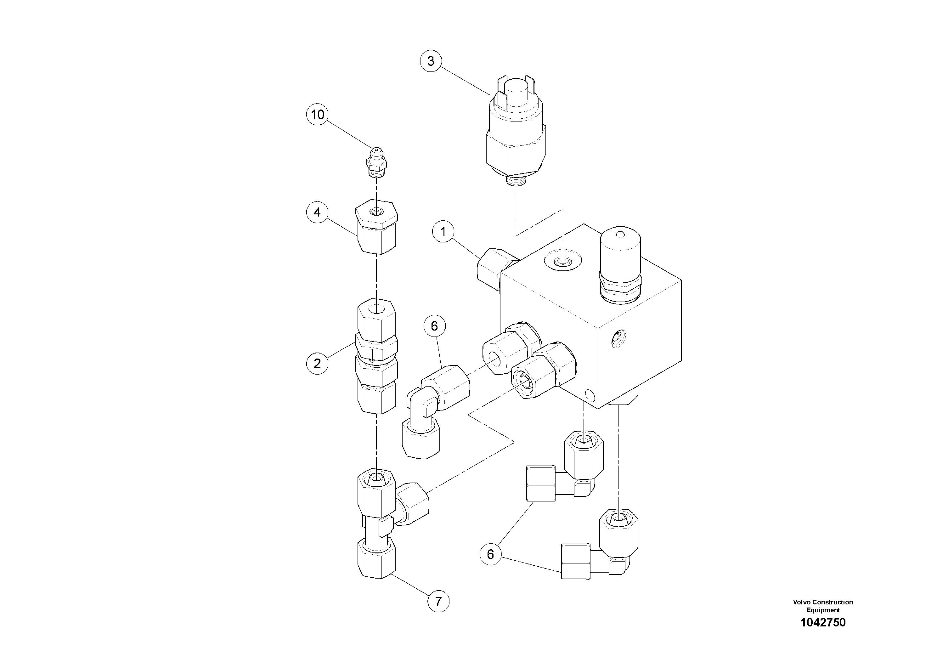 Схема запчастей Volvo MW500 S/N 20591 - - 91581 Distributor brake 