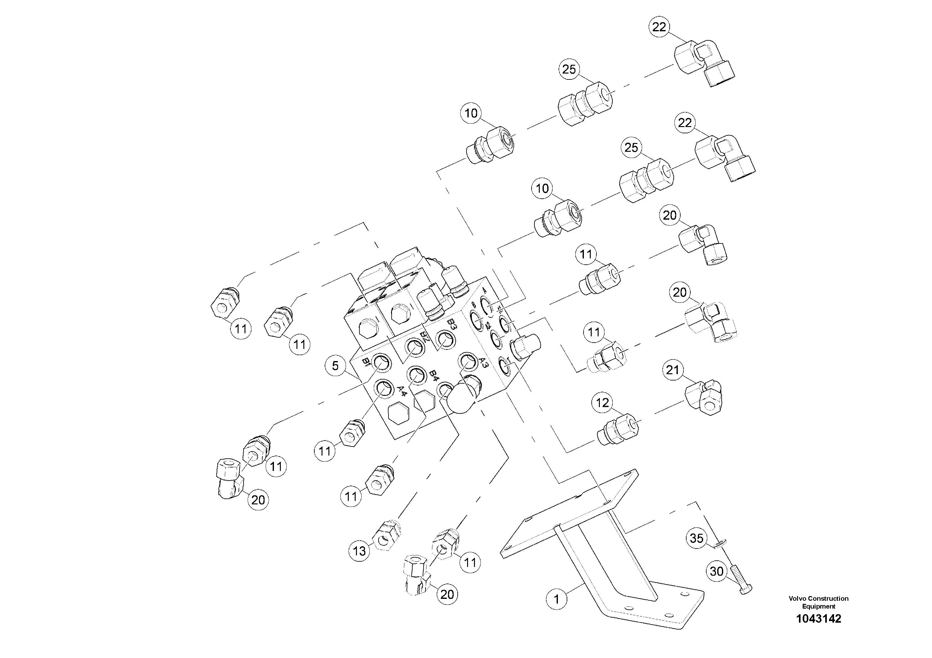 Схема запчастей Volvo MW500 S/N 20591 - - 92860 valve block propel drive 