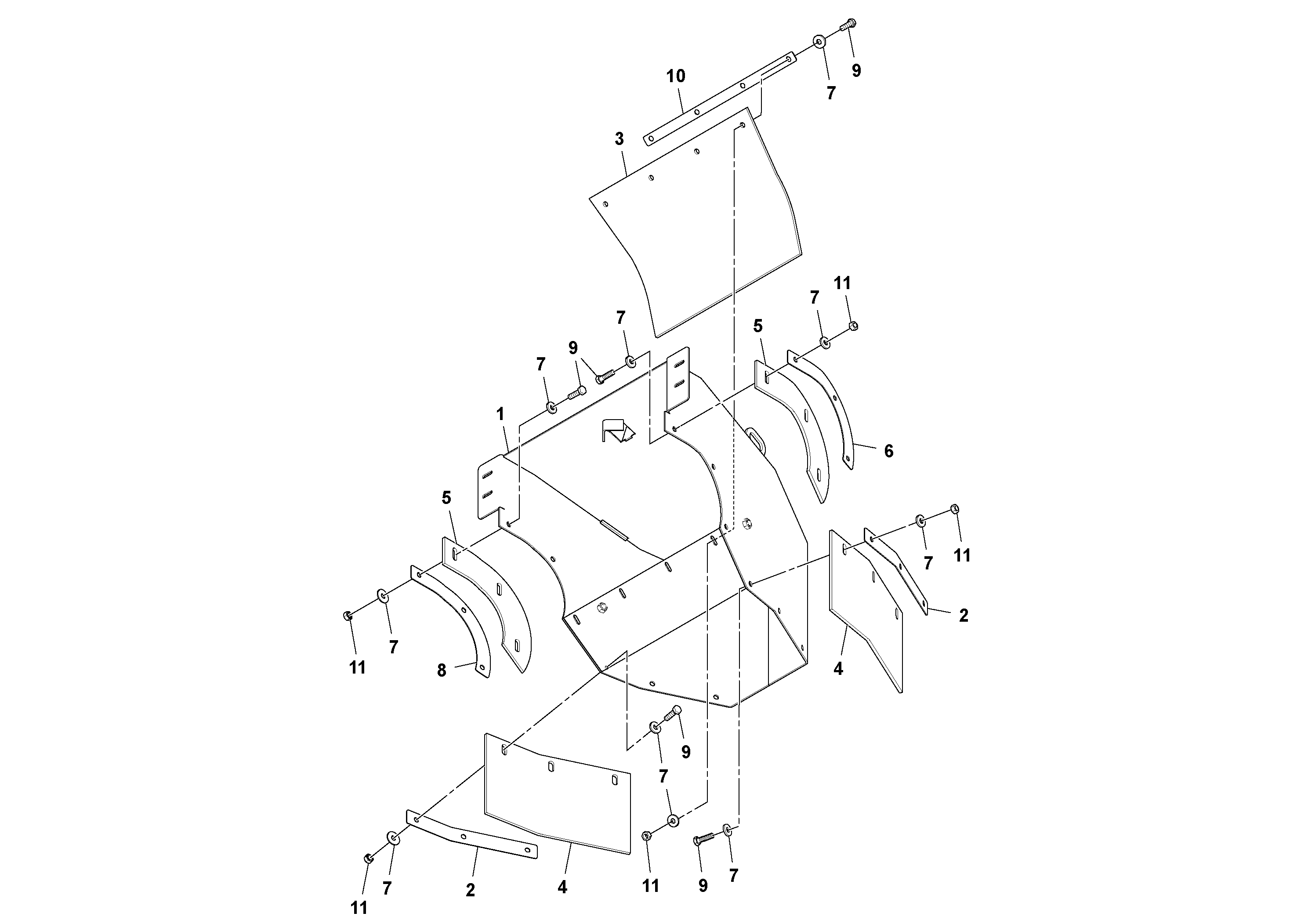Схема запчастей Volvo MT2000 S/N 197282,198000- - 77180 Transition Assembly 