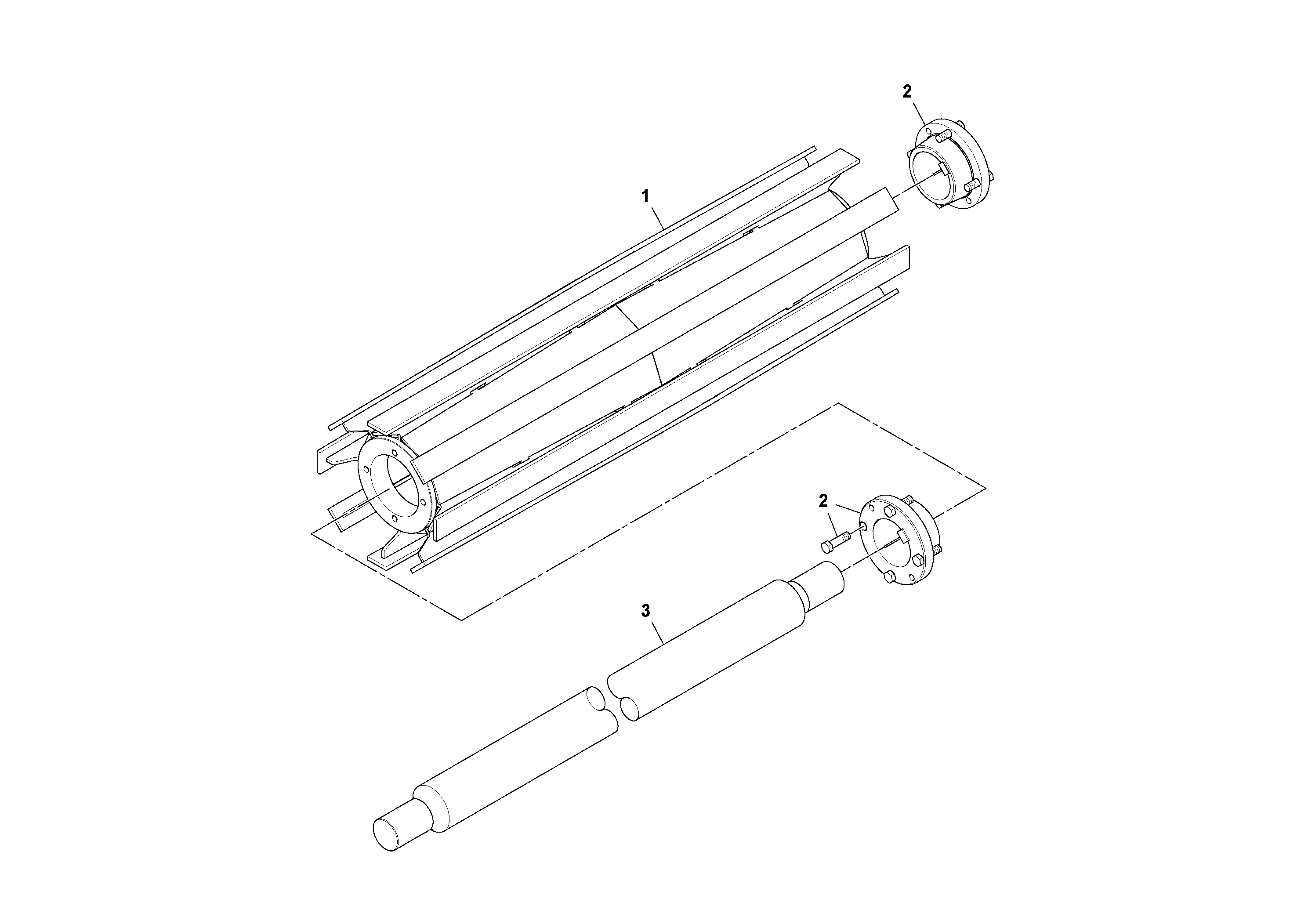 Схема запчастей Volvo MT2000 S/N 197282,198000- - 79774 Tail Pulley Assembly 