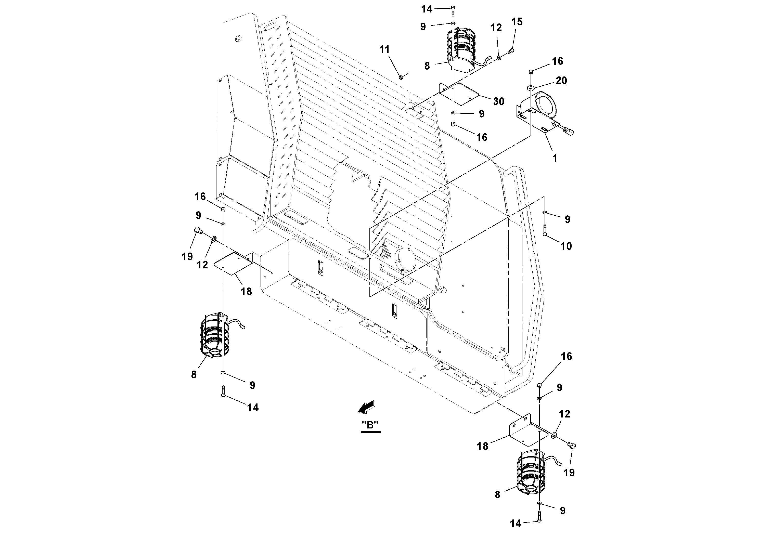 Схема запчастей Volvo MT2000 S/N 197282,198000- - 64269 Audible Alarm Installation 