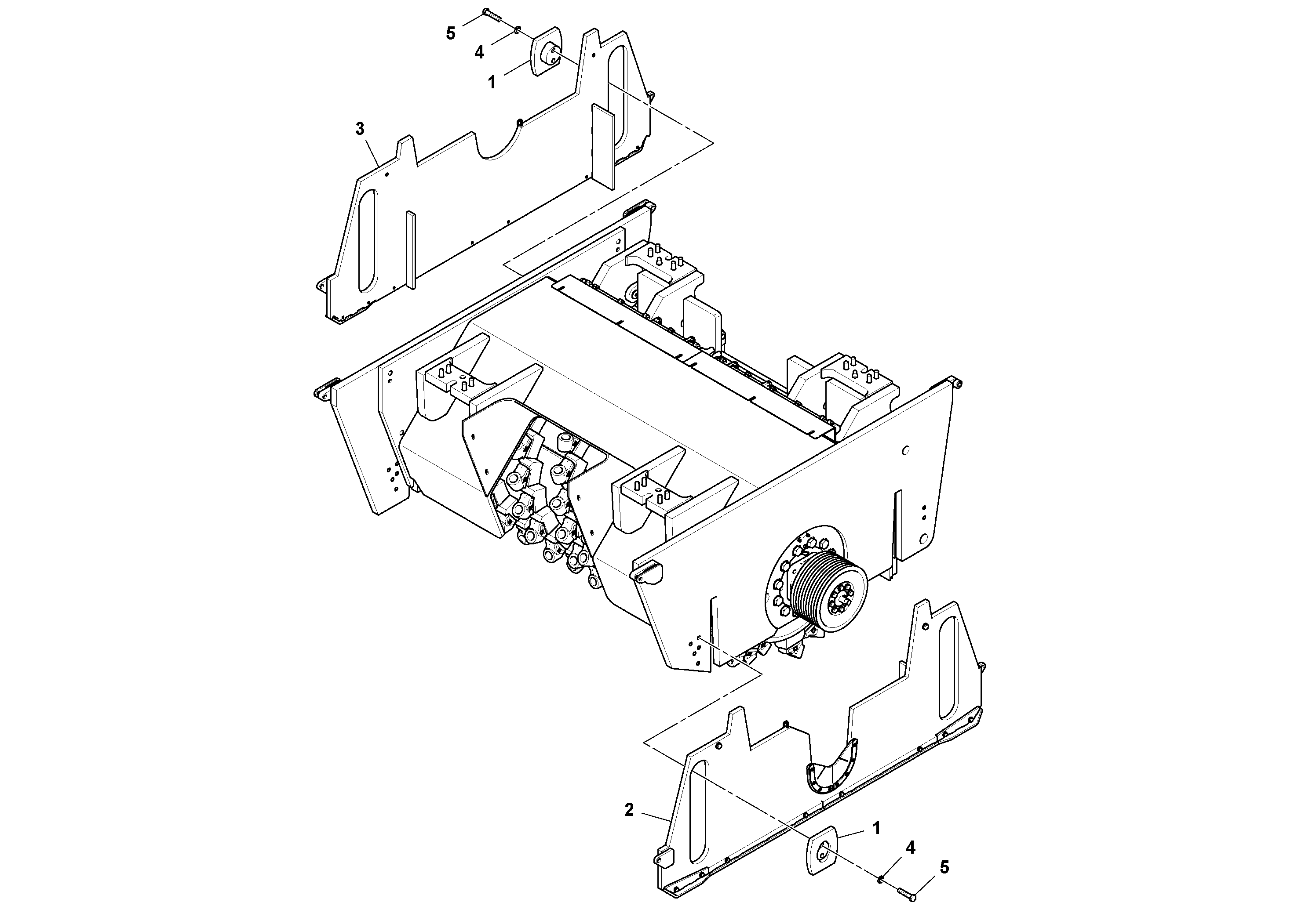Схема запчастей Volvo MT2000 S/N 197282,198000- - 70558 Side Skirt Side Skirt Lift 