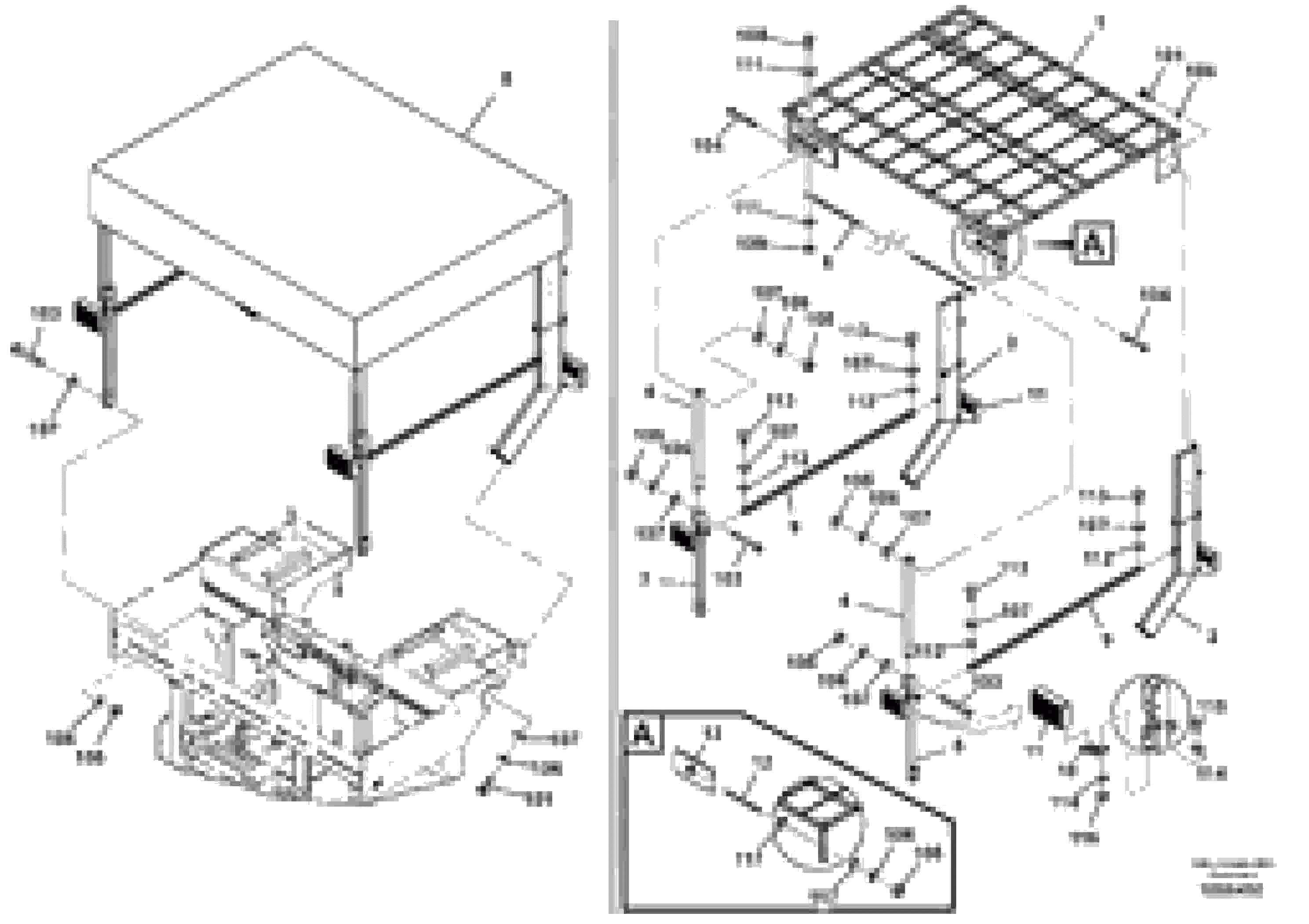 Схема запчастей Volvo ABG4361 S/N 0847503050 - - 95116 Operator Canopy installation 