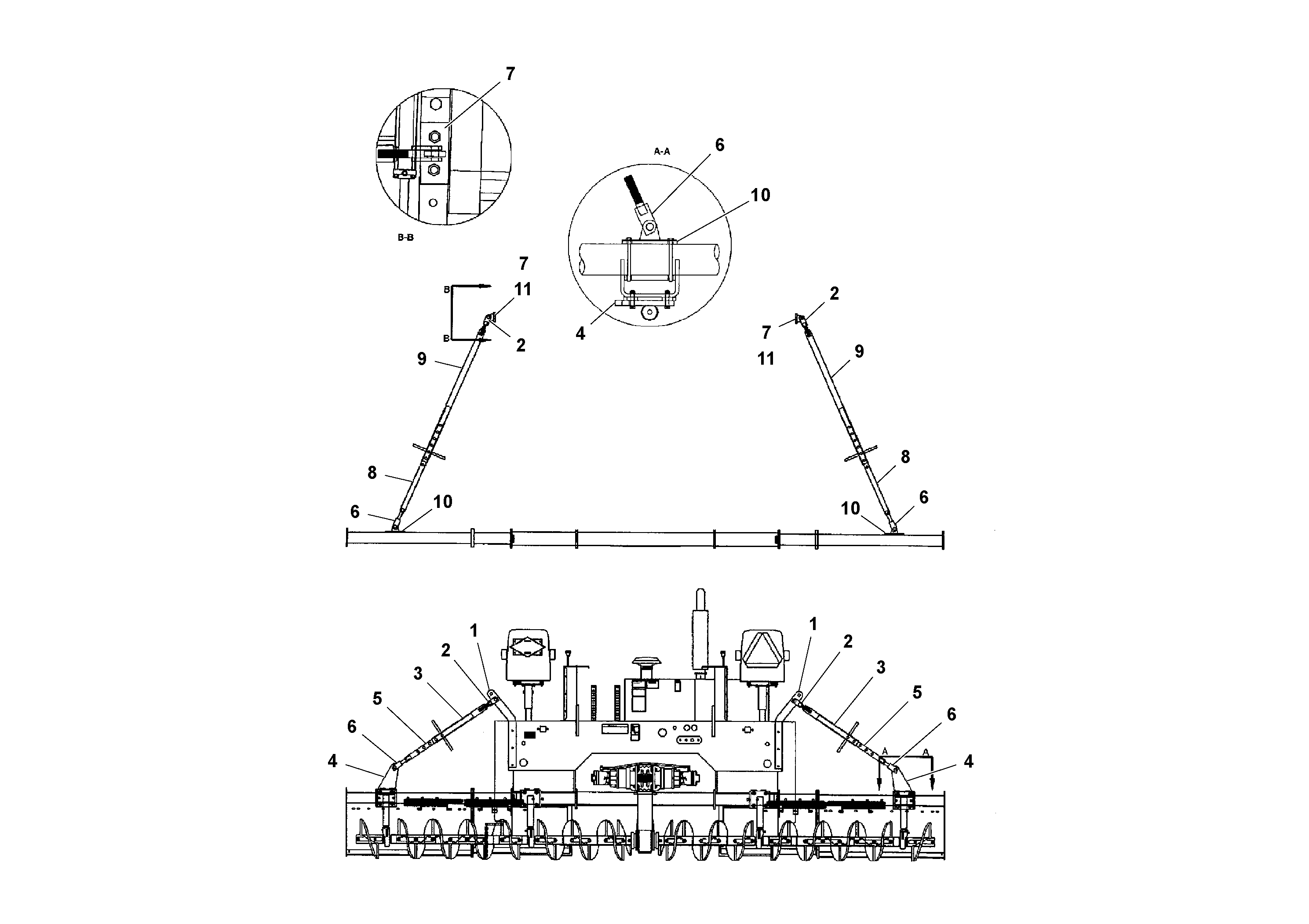 Схема запчастей Volvo PF3172/PF3200 S/N 197507- - 73200 Auger Extension Brace Kit 