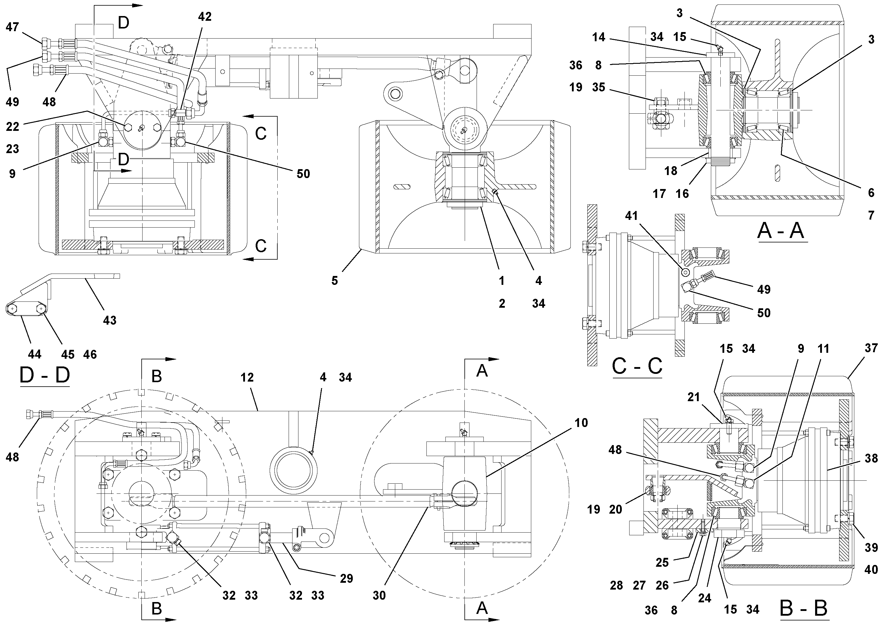 Схема запчастей Volvo PF3172/PF3200 S/N 197507- - 13 Bogie Assembly 