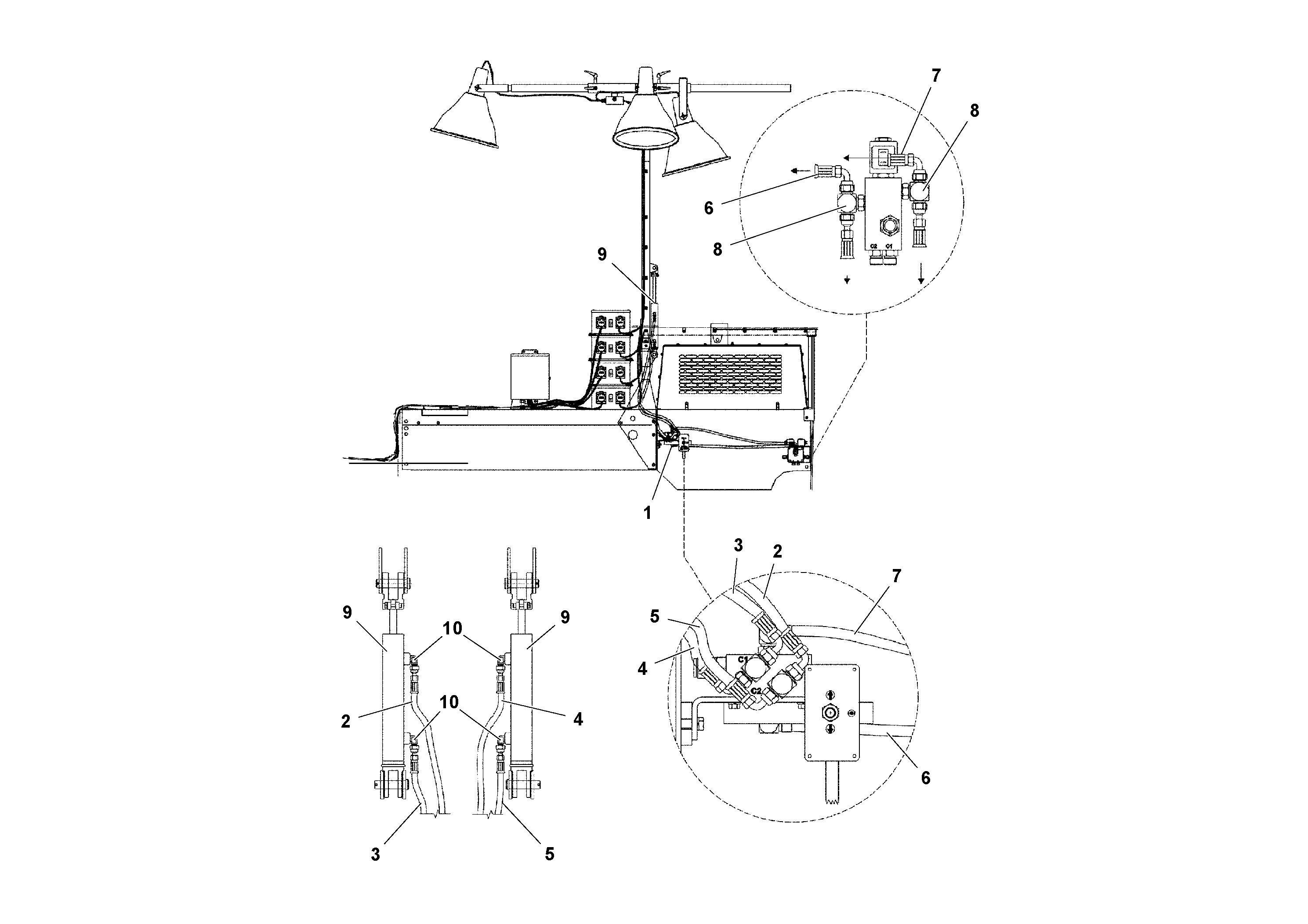 Схема запчастей Volvo PF3172/PF3200 S/N 197507- - 80013 Hydraulic Arrangement 
