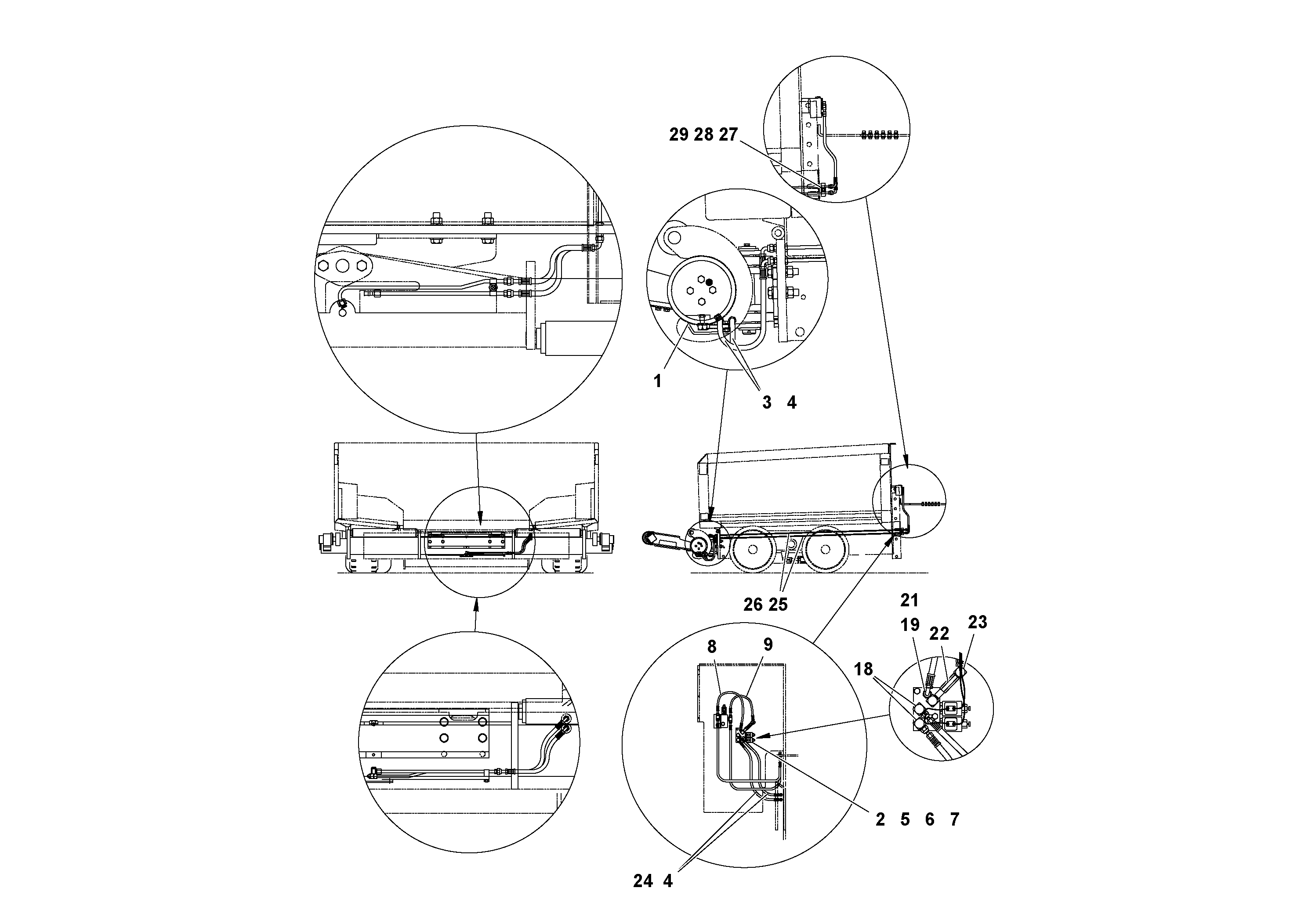 Схема запчастей Volvo PF3172/PF3200 S/N 197507- - 81142 Truck Hitch Installation 