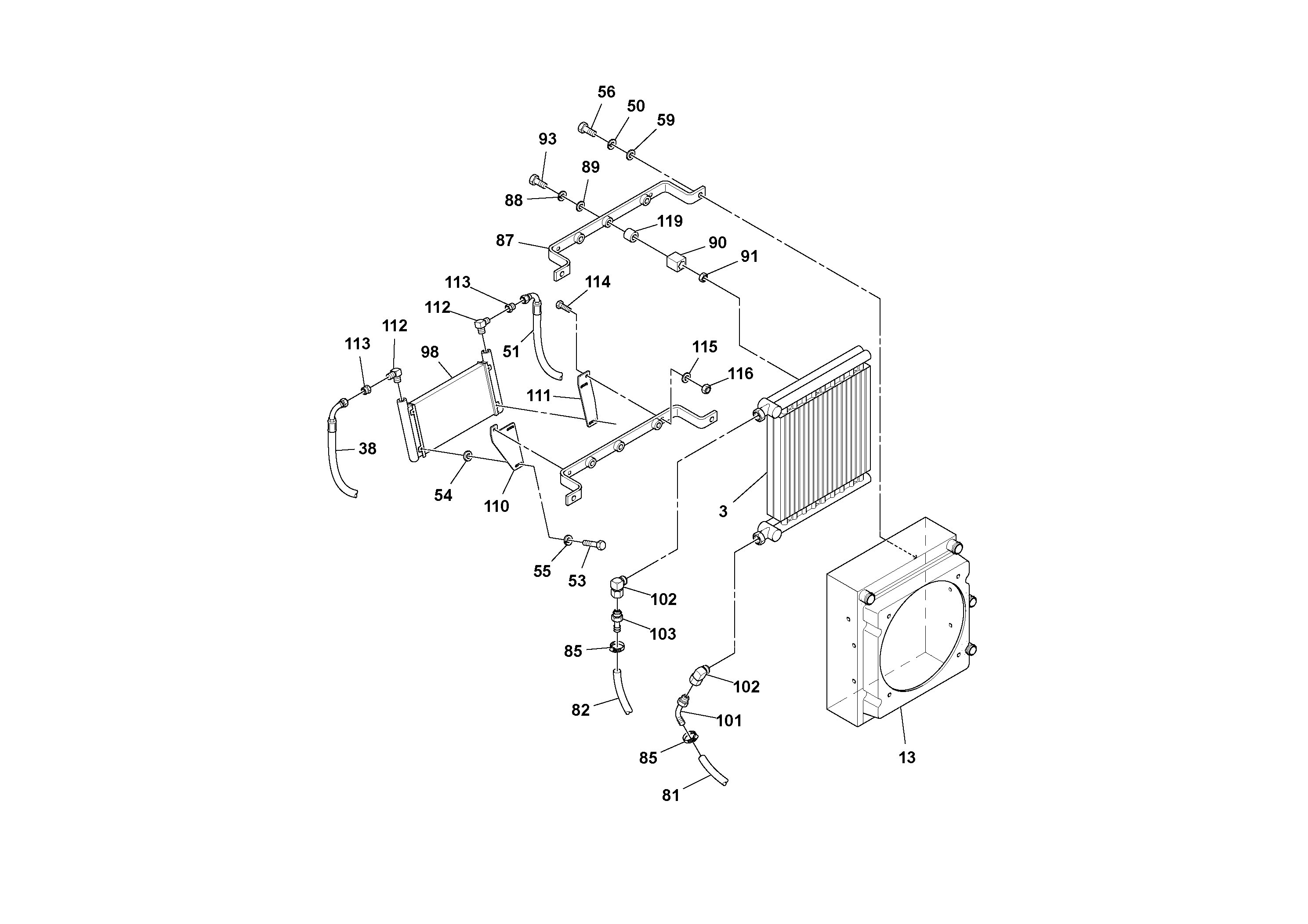 Схема запчастей Volvo PF3172/PF3200 S/N 197507- - 67803 Двигатель в сборе 