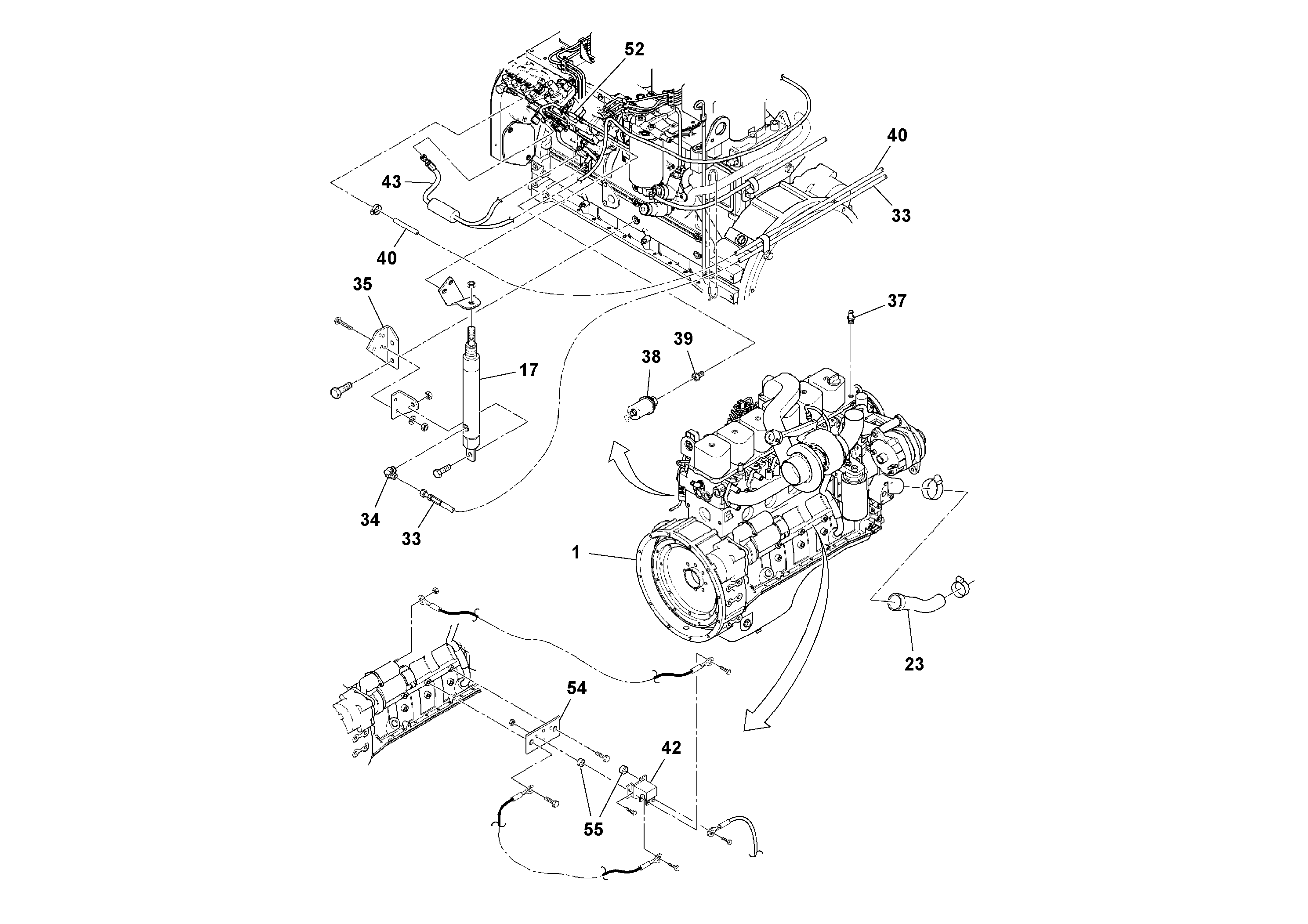 Схема запчастей Volvo PF3172/PF3200 S/N 197507- - 93634 Engine and Accessories 