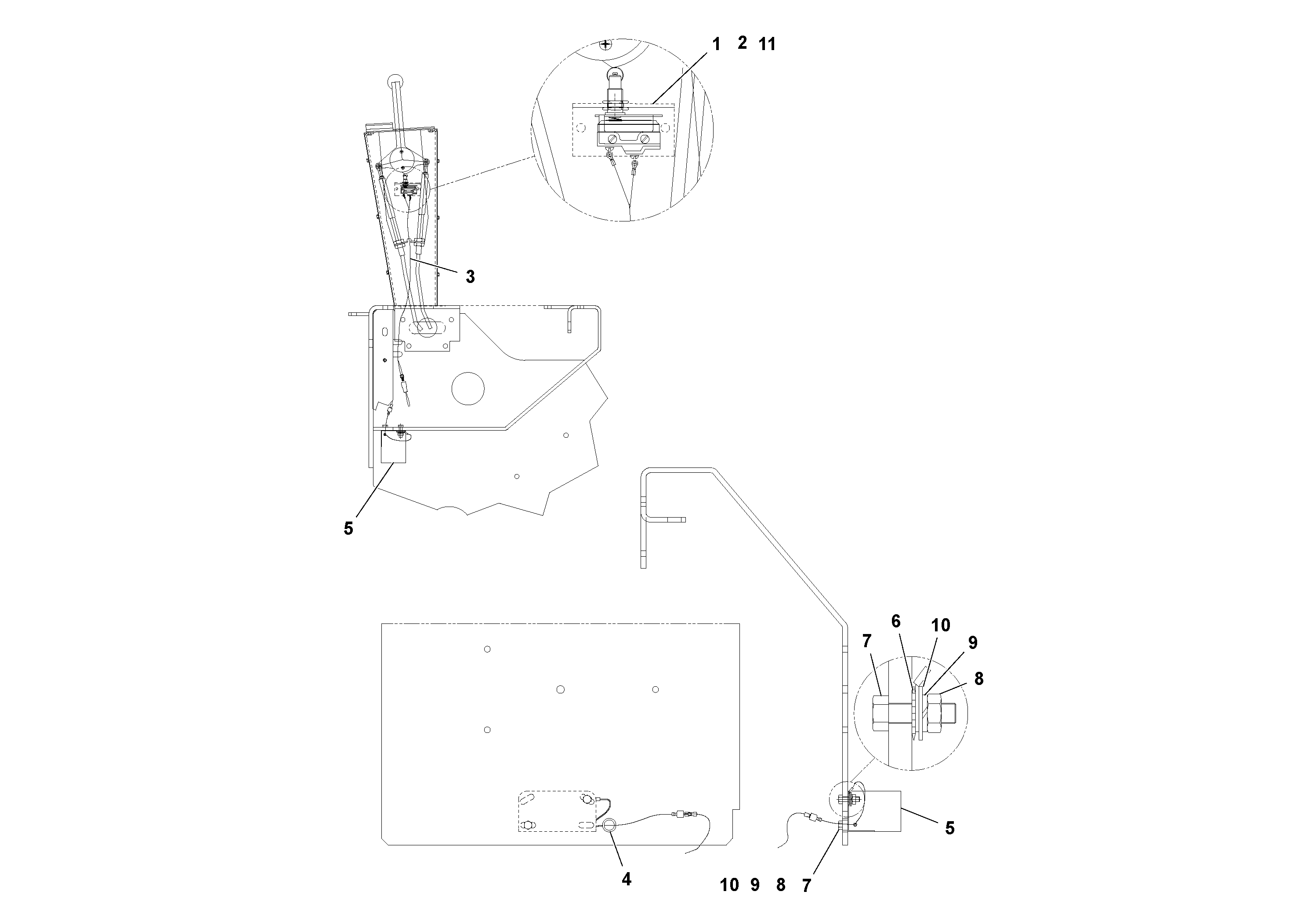 Схема запчастей Volvo PF3172/PF3200 S/N 197507- - 74645 Back-up Alarm Installation 