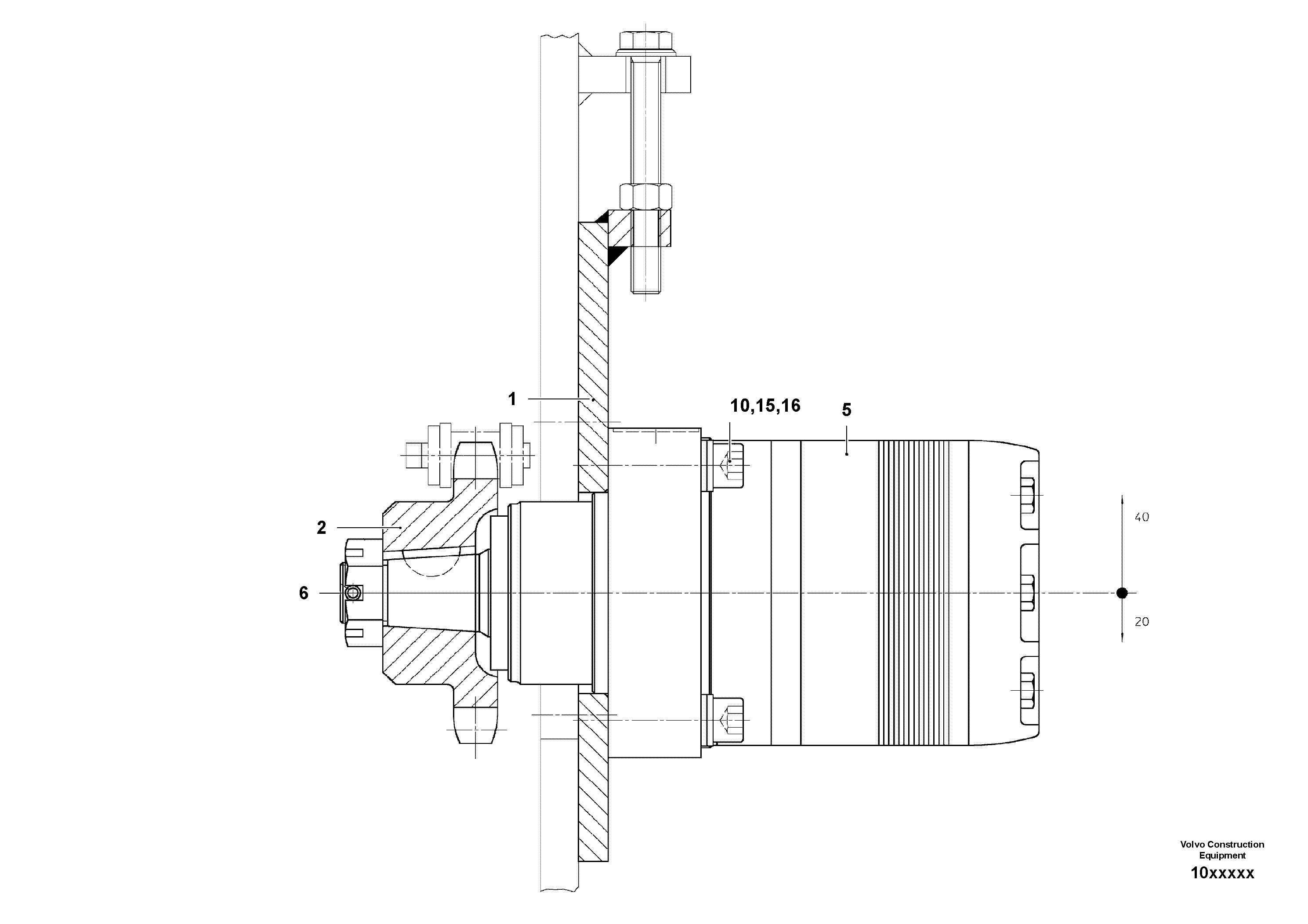 Схема запчастей Volvo ABG4371 S/N 0847503049- - 92502 Conveyor Drive Assembly 